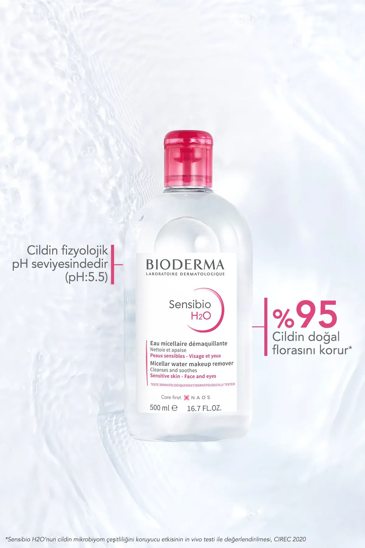 Bioderma-Sensibio H2O Micellar Make-Up Cleansing Water for Sensitive and Normal Skin 100 ml 4