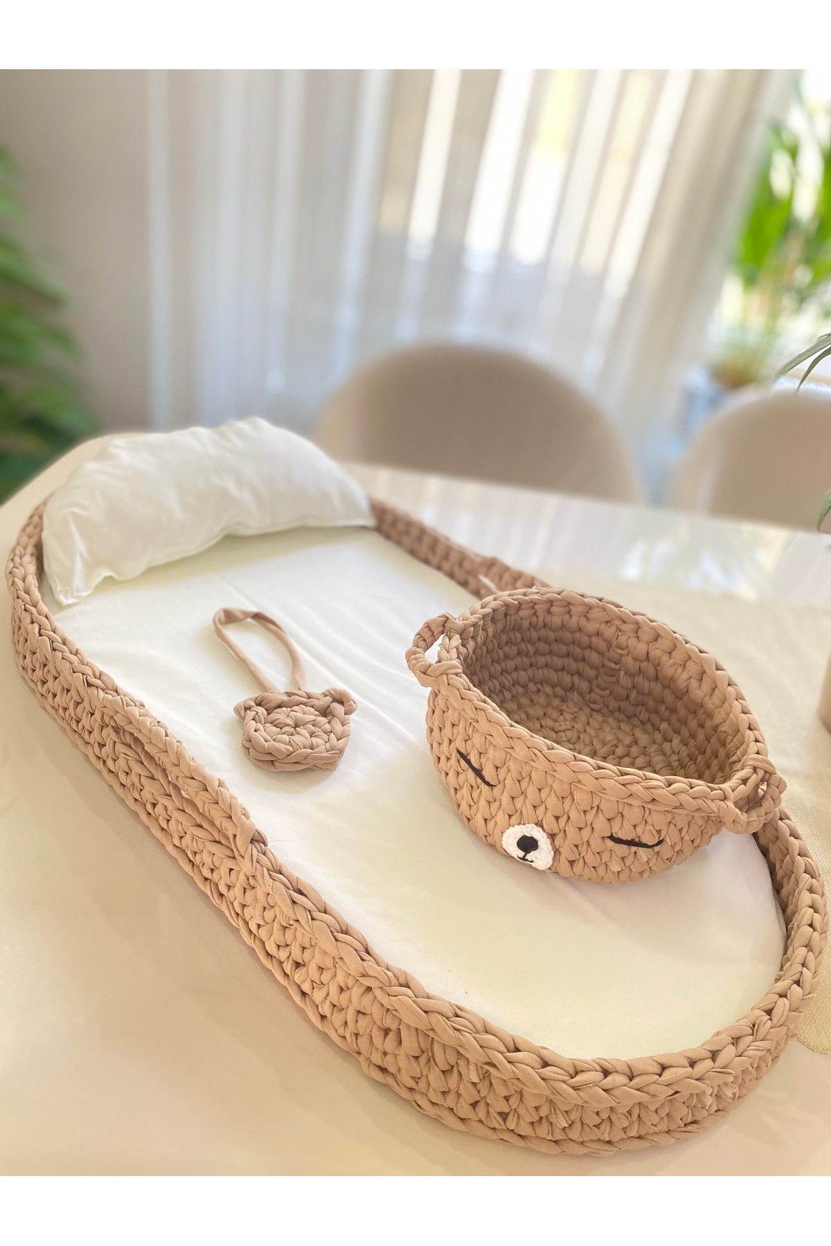 Ms Özel Tasarım El Emeği Örgü Puset Seti fotoğrafı 3 (önizleme)