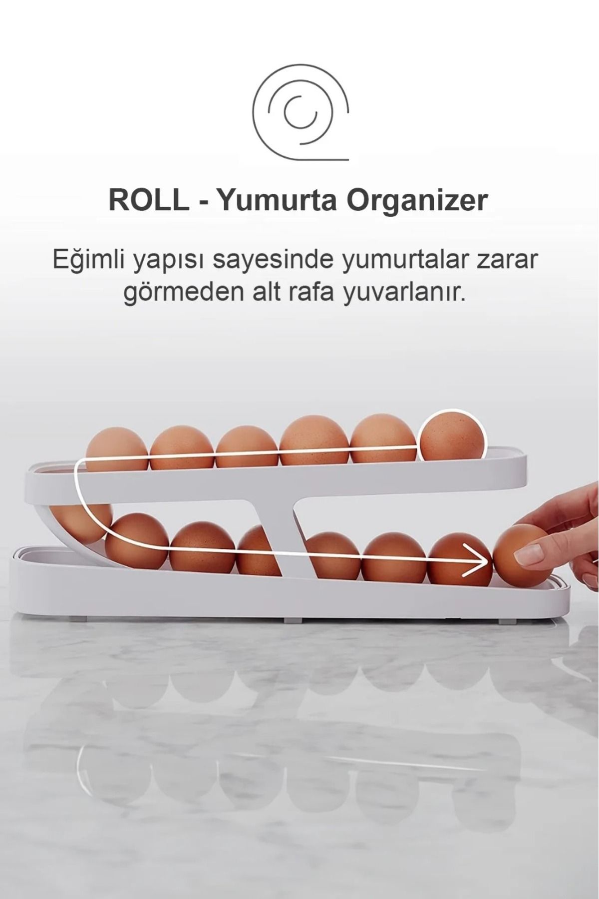Bayev-Roll Set of 2 2 Layers Egg Storage Container Refrigerator Egg Organizer 5