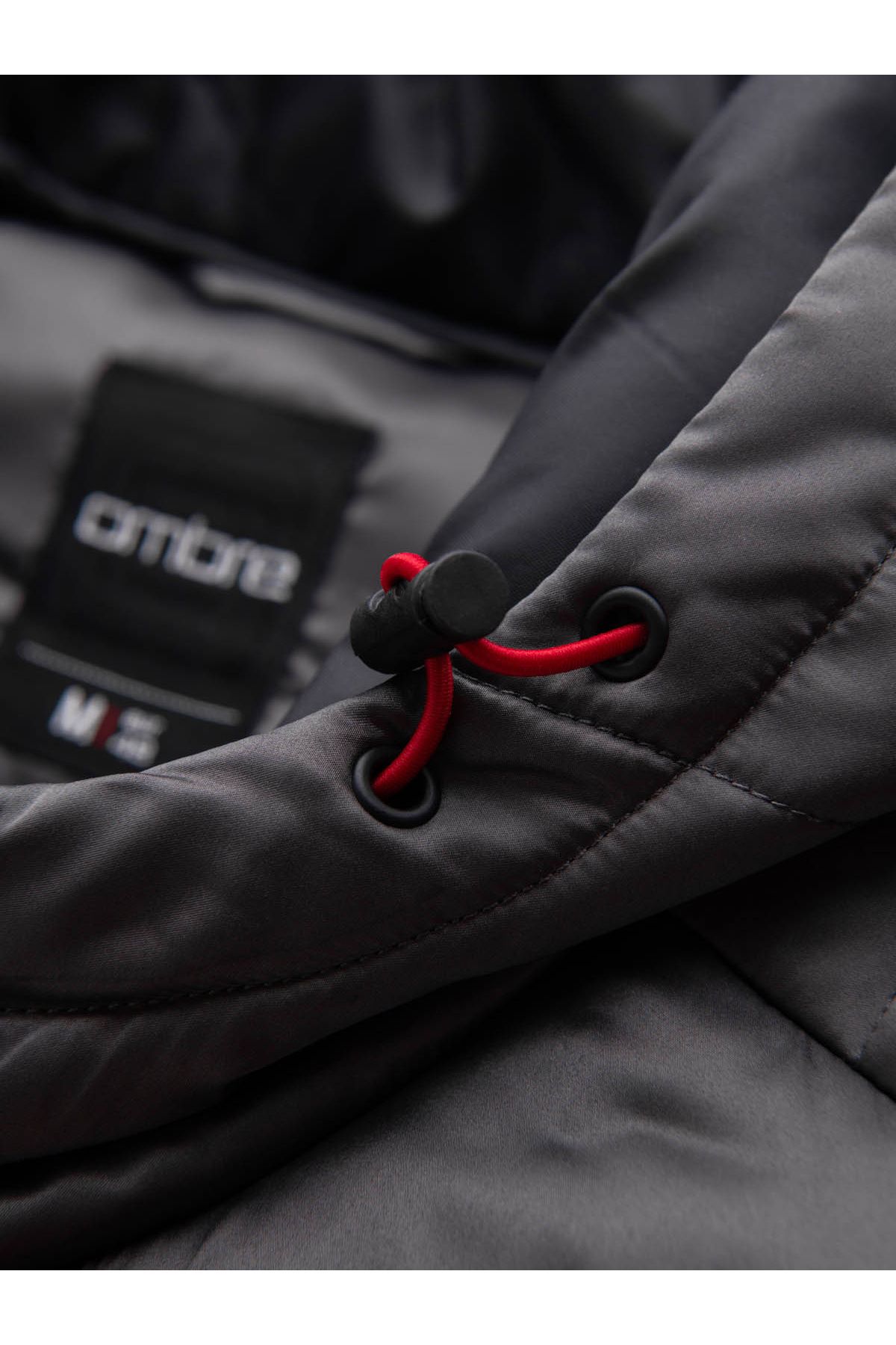 OMBRE-Leicht isolierte Steppjacke für Herren mit Satinbesatz - Graphit V14 OM-JALP-0180 S 5