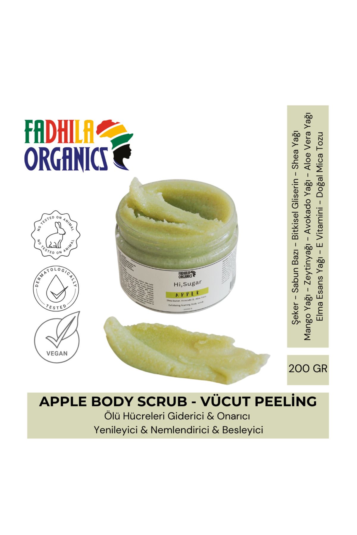 FADHILA ORGANICS APPLE - Hello Sugar Body Scrub