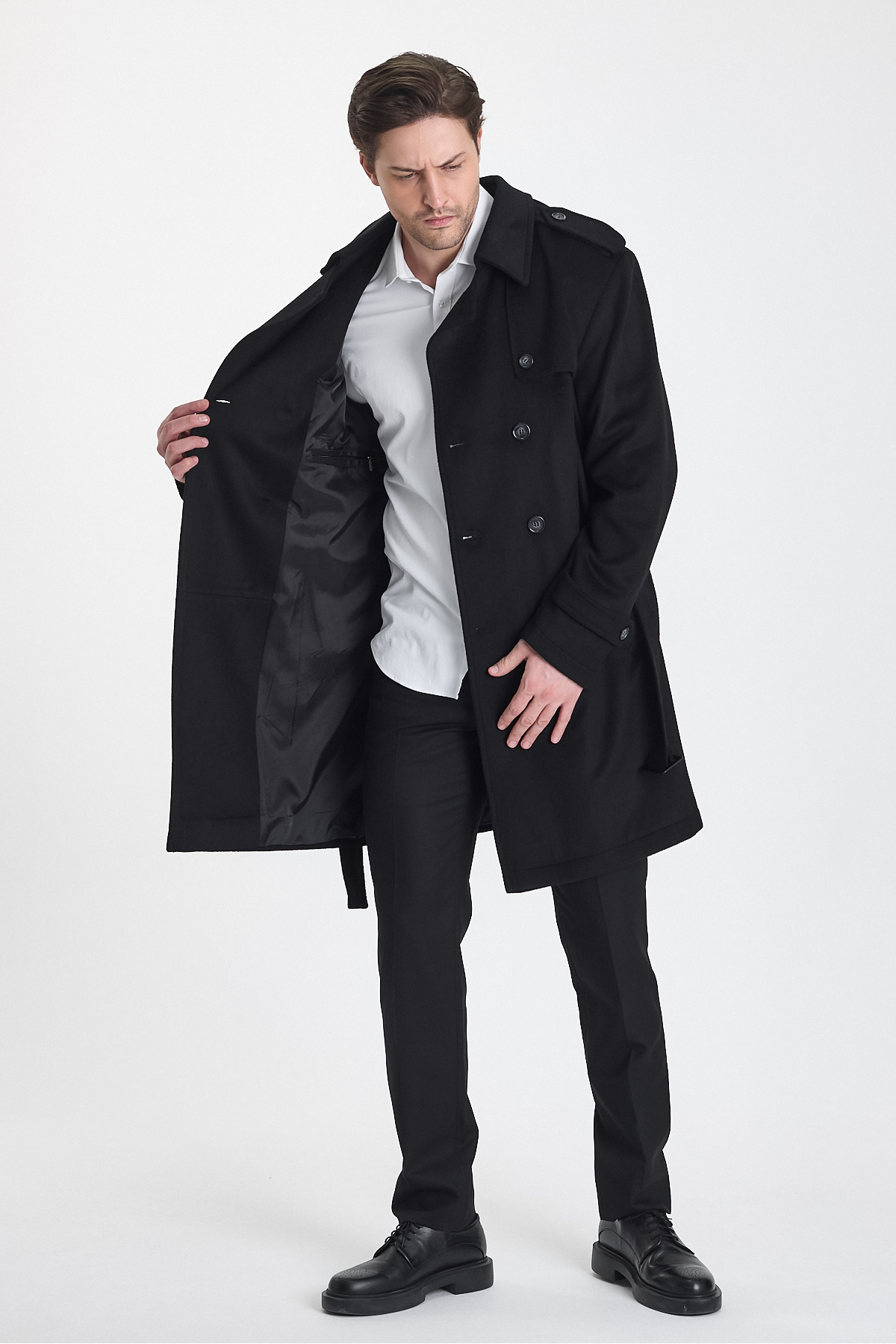 Bigart  Erkek Yün Palto / Kaban Siyah - Görsel 5