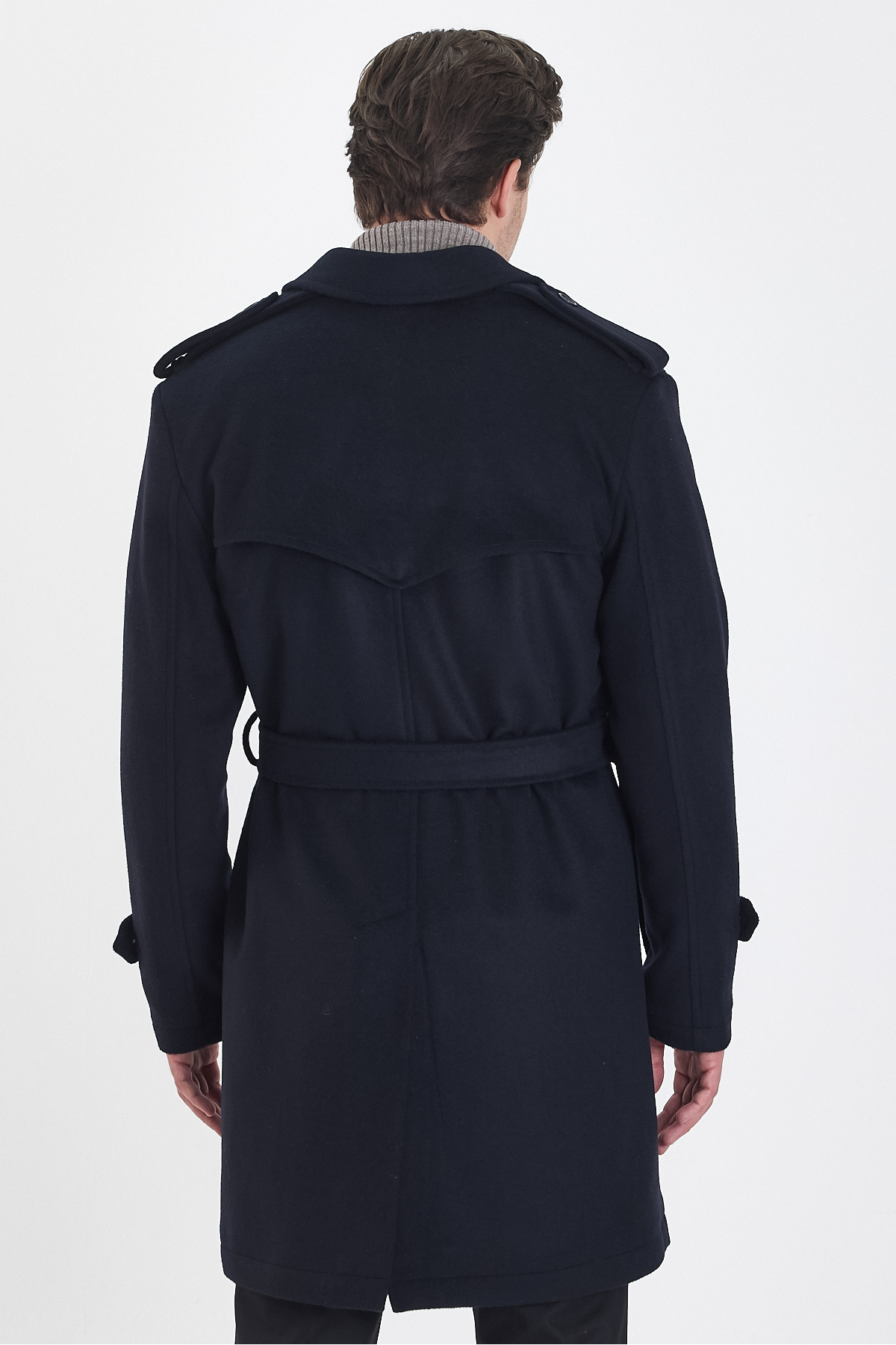 Bigart  Erkek Yün Palto / Kaban Lacivert - Görsel 6