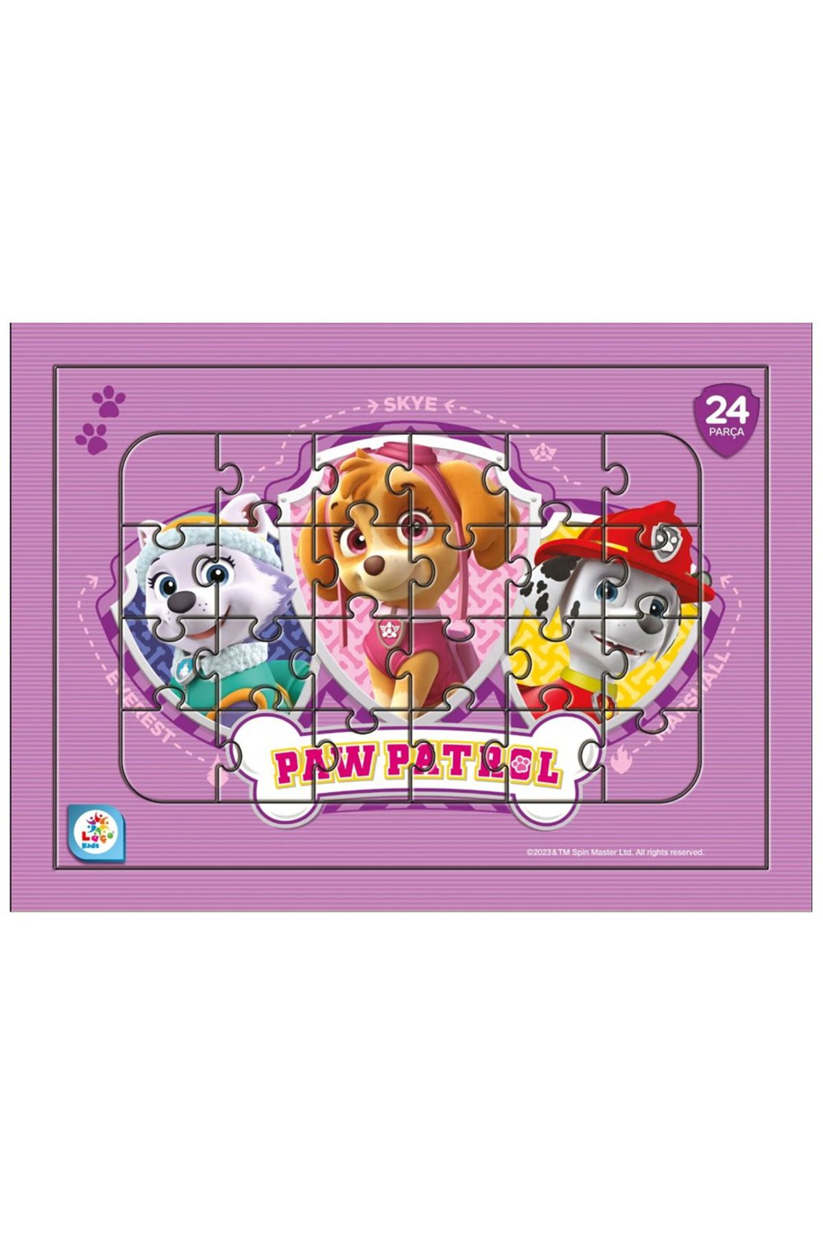 LAÇO KİDS Laço Kids Paw Patrol 24 Parça Frame Puzzle