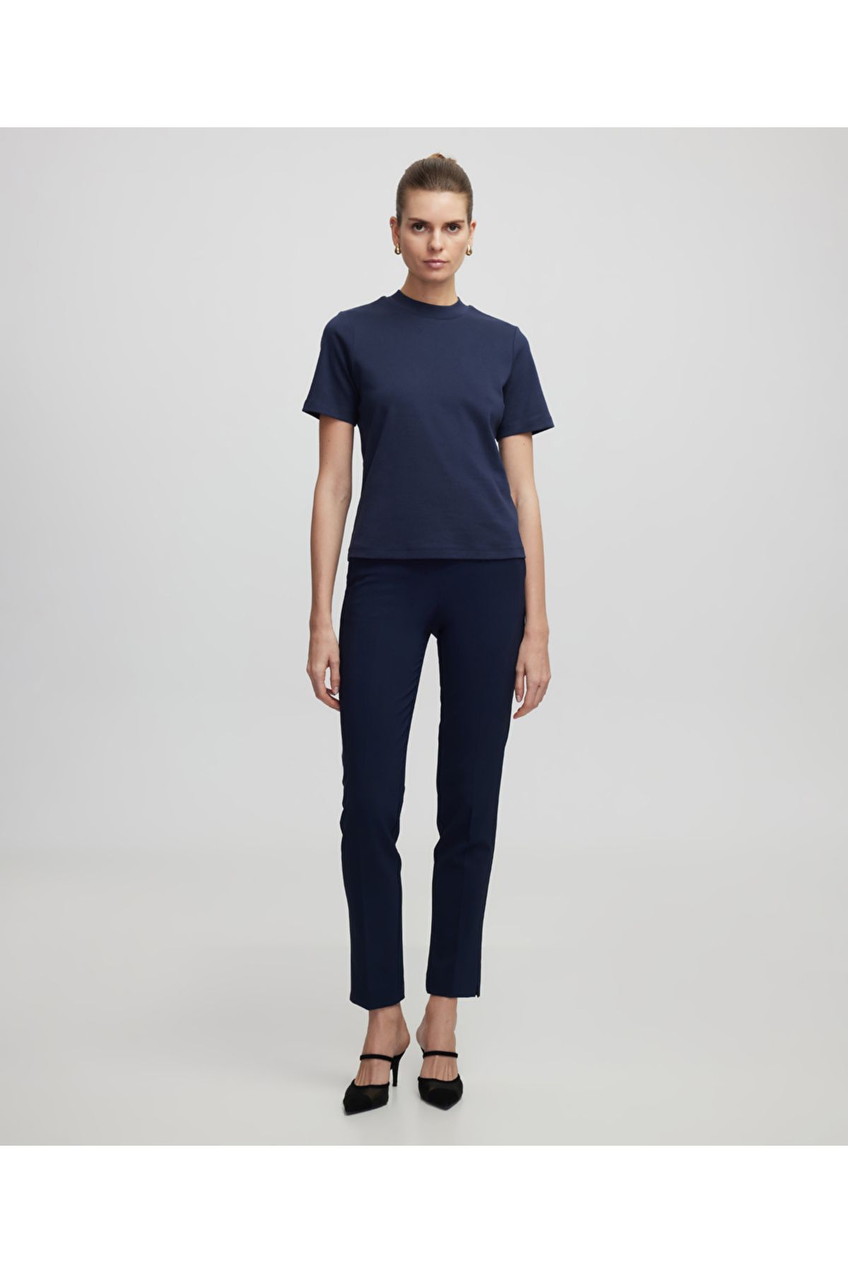 İpekyol-Stand Collar Basic T-Shirt 5