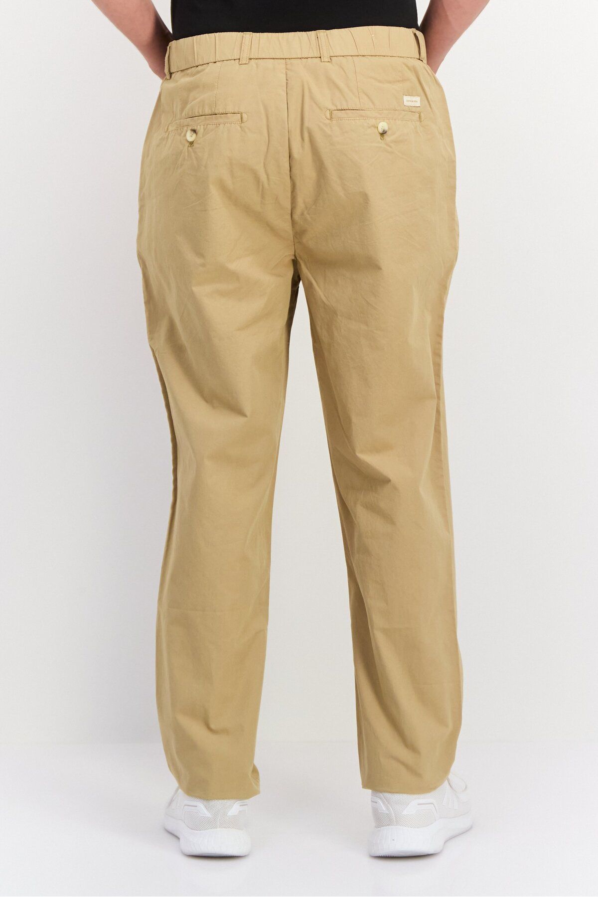 Scotch & Soda-Men Tapered Fit Solid Fave Chino Pants, Khaki 4