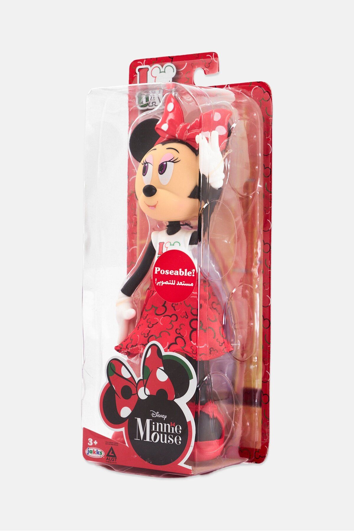 Disney-Minnie Mouse Poseable Toy, Red 2
