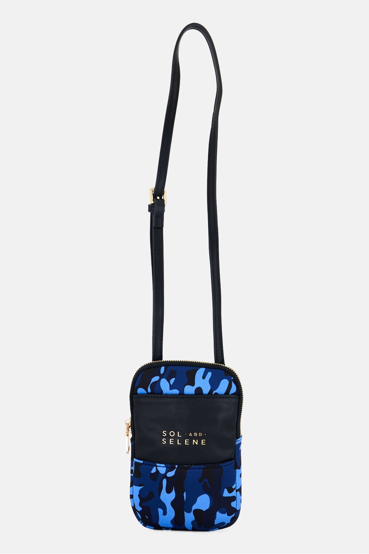 Sol and Selene-Women Brand Logo Cross Body Bag 23 H x 16 L x 4 W cm, Navy Blue 1