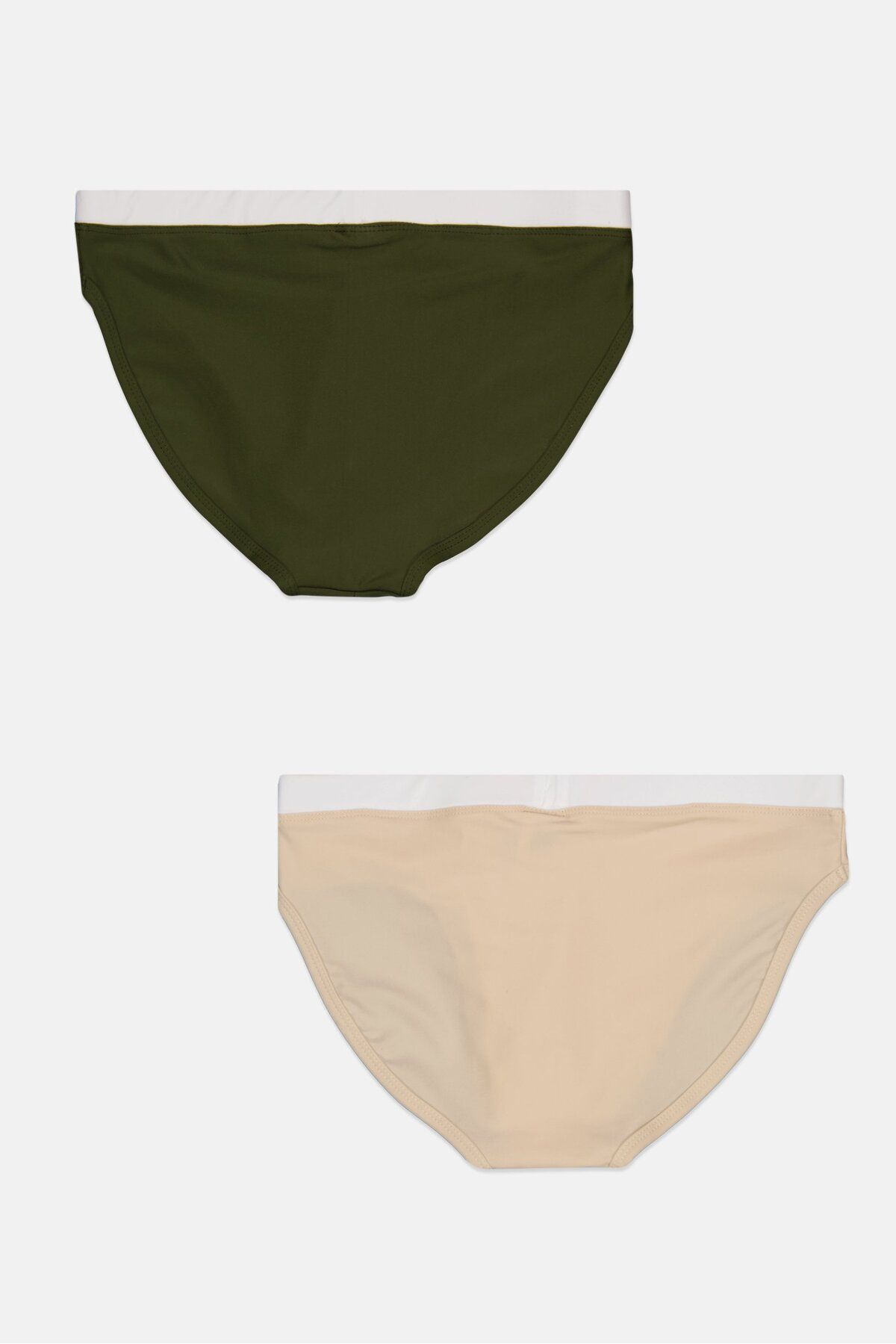 Asos Design-Men 2 Pieces Solid Swim Brief, Blue Olive 2