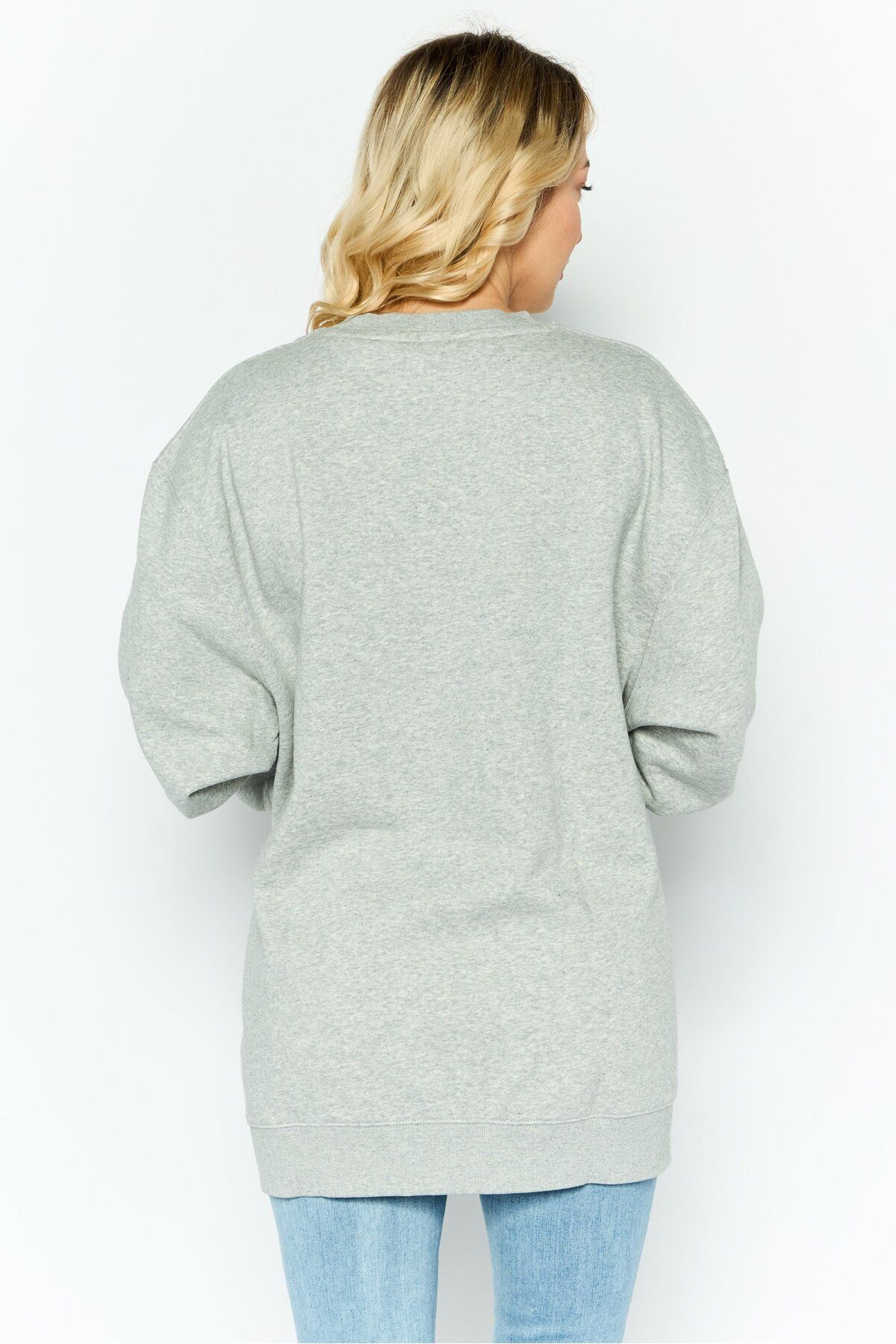 Esprit-Women Crew Neck Solid Sweatshirt, Grey 4