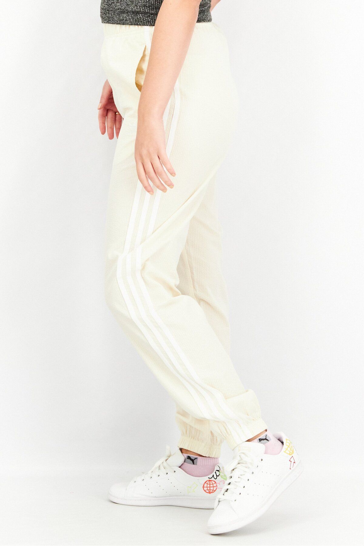 adidas-Women Sportswear Fit Training Sweatpants, Cream 2