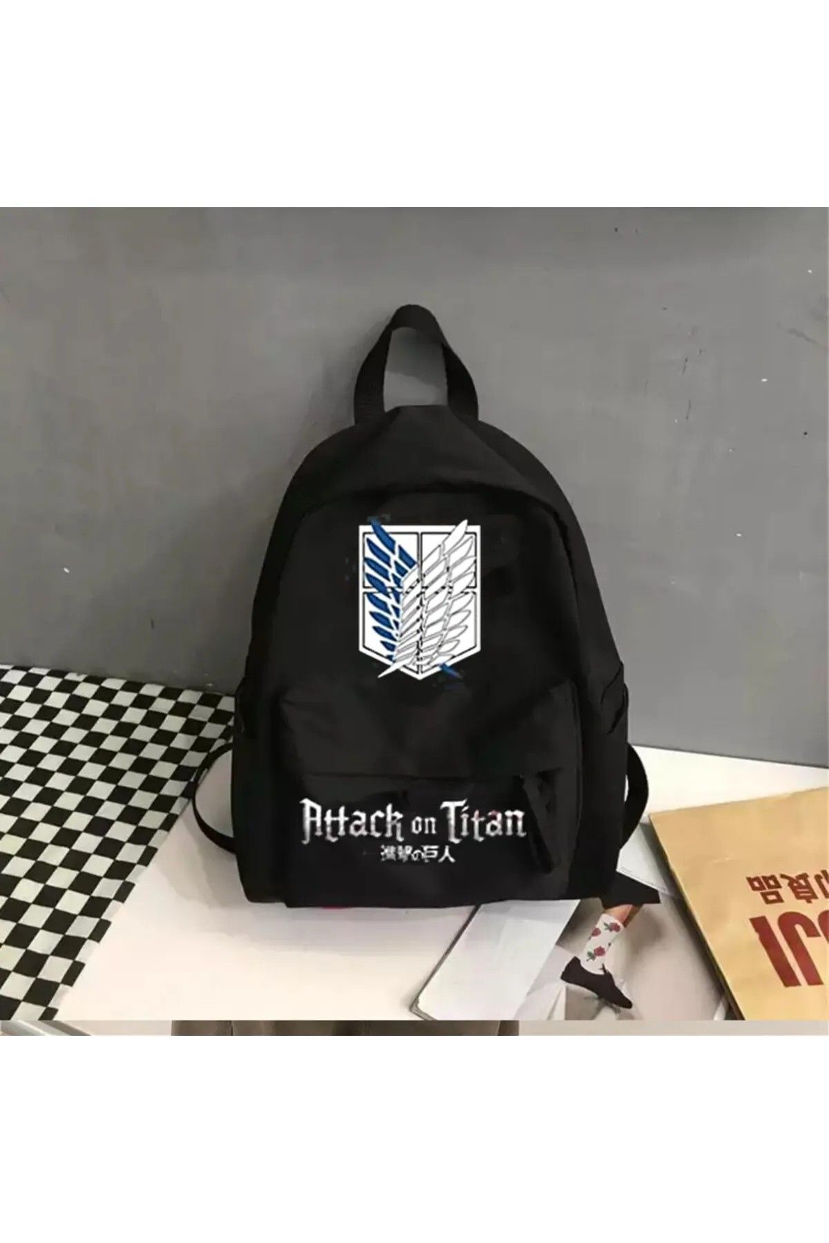 weywot Anime Attack On Titan Logo Okul Sırt Çantası