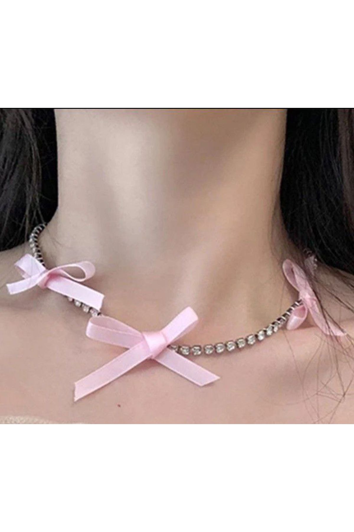 Shiklik MODA Zarif Pembe Saten Kadın Kolye ile Şıklığınızı Tamamlayın