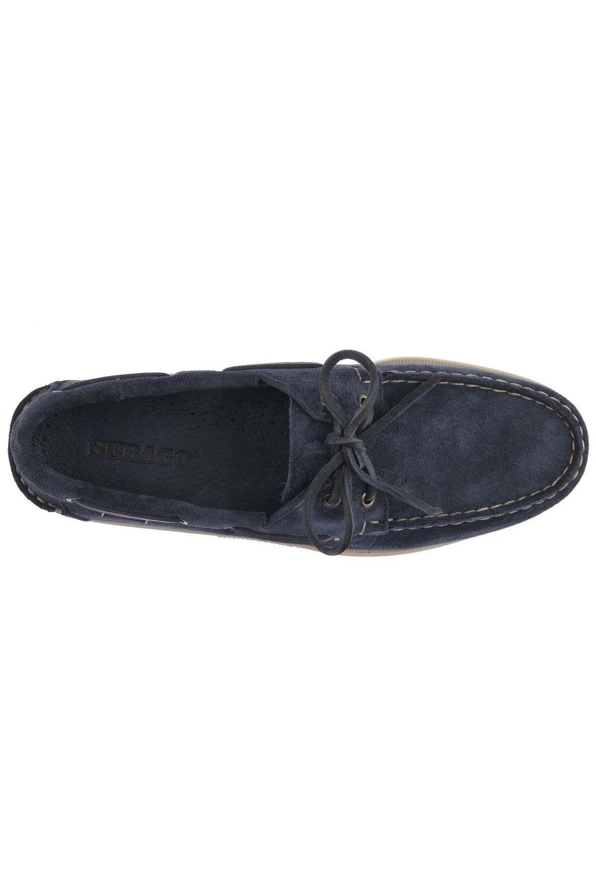 کفش های کژوال آبی مردانه جیر پورتلند اورجینال Sebago