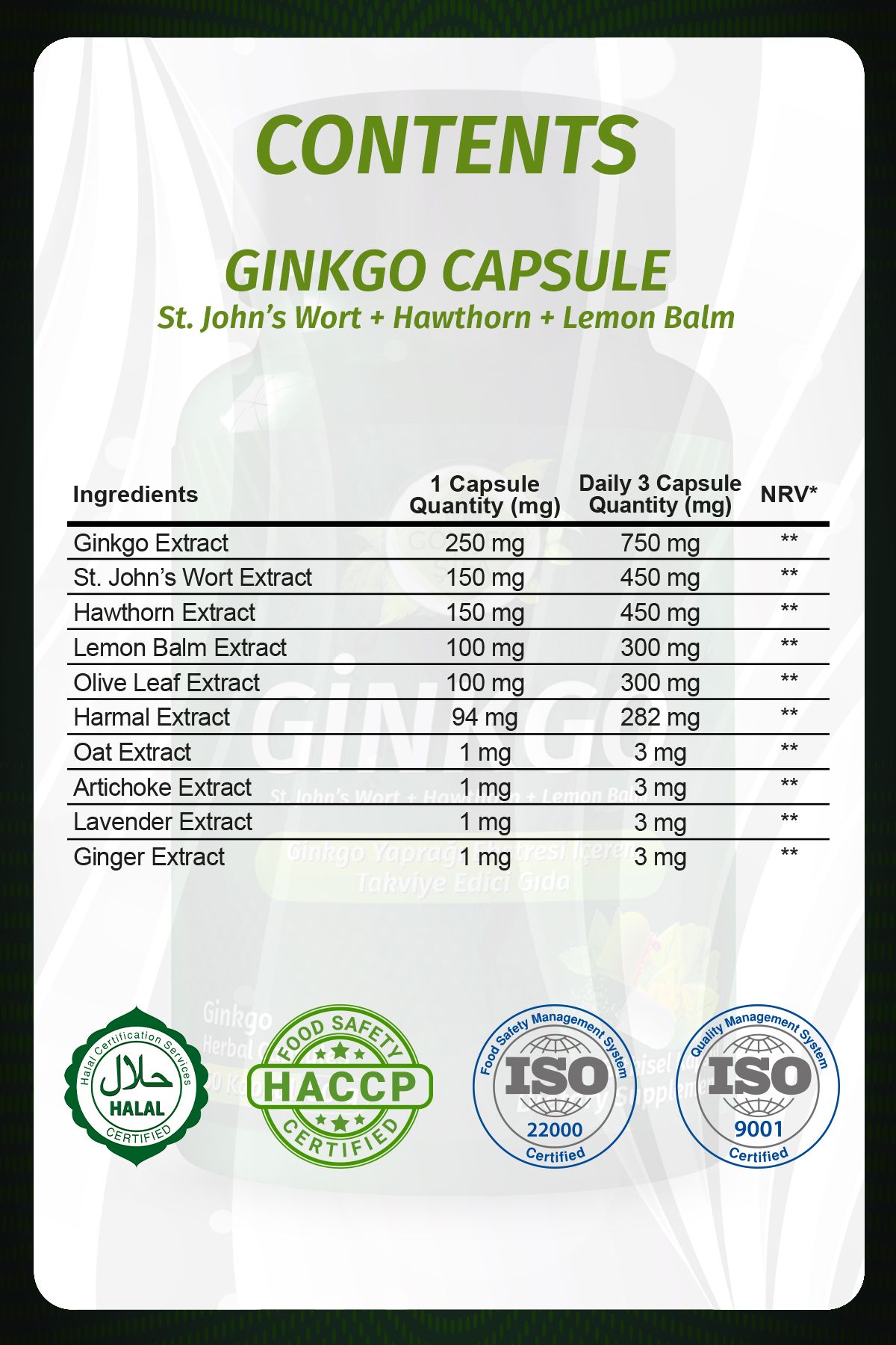 Gökçek Şifa-Ginkgo Biloba Capsule - X 2 2