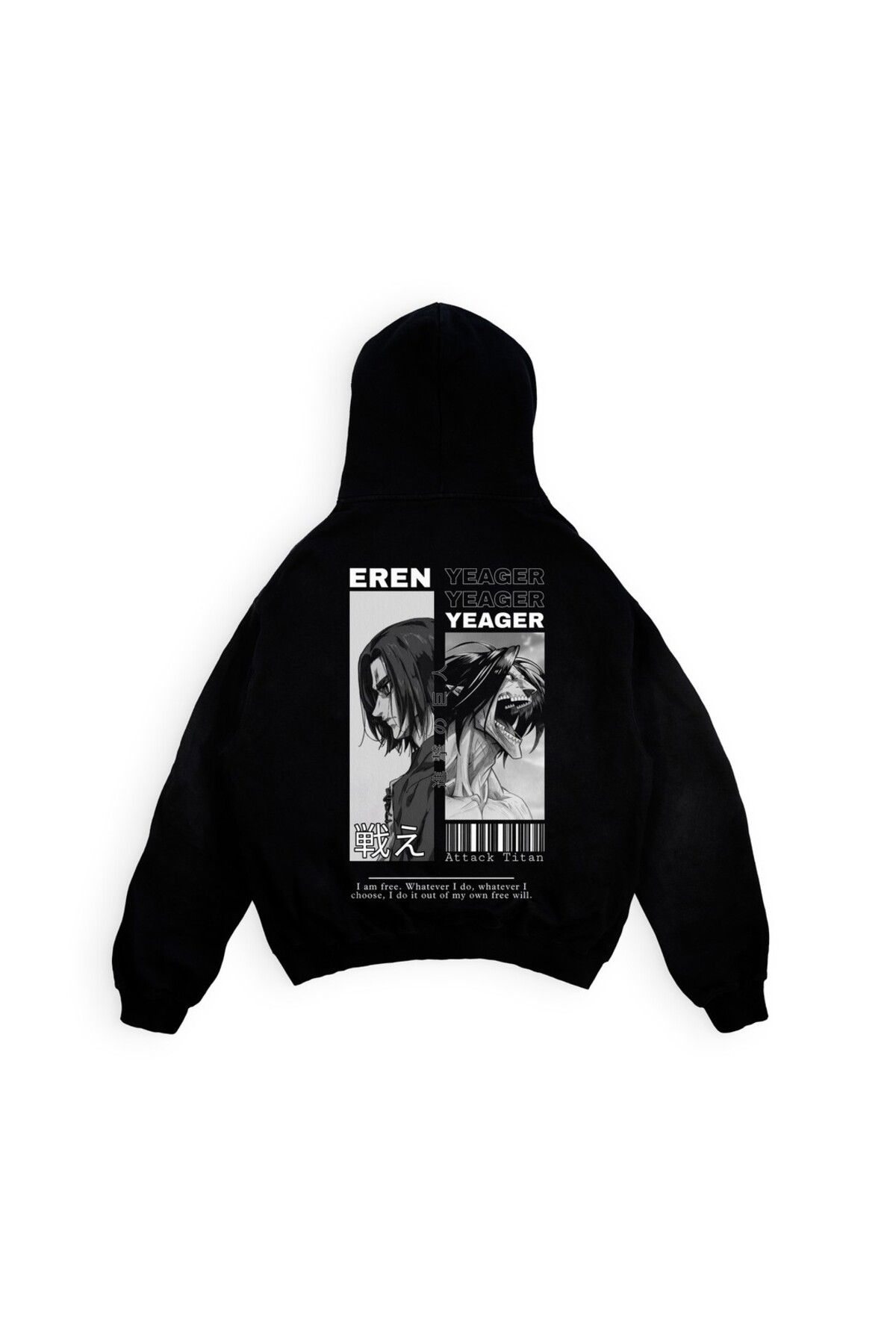 İNKER PRİNT CENTER Attack on Titan Eren Yeager Will We Finally Be Free? |  Hoodie