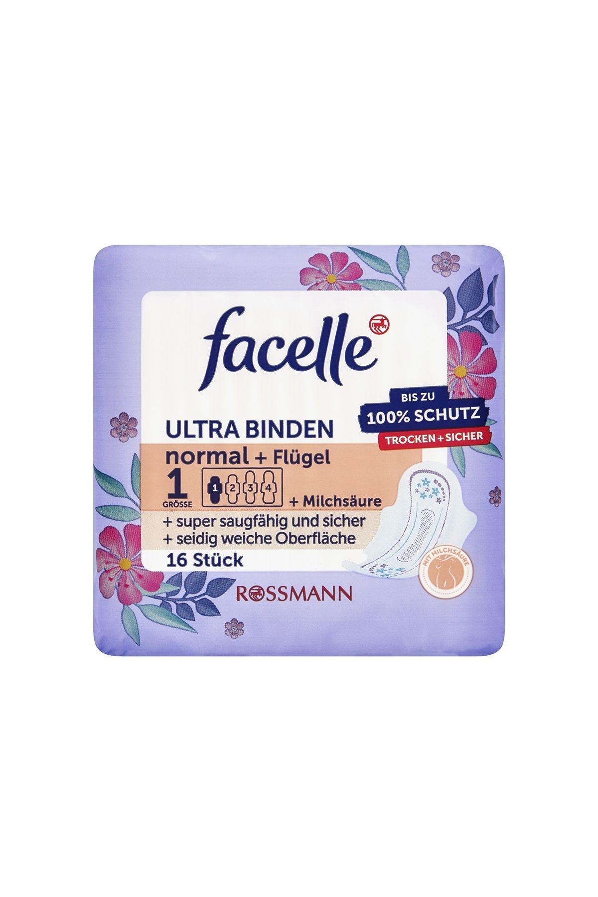 Facelle Ultra Ped Kanatlı Normal Laktik Asit 16'lı