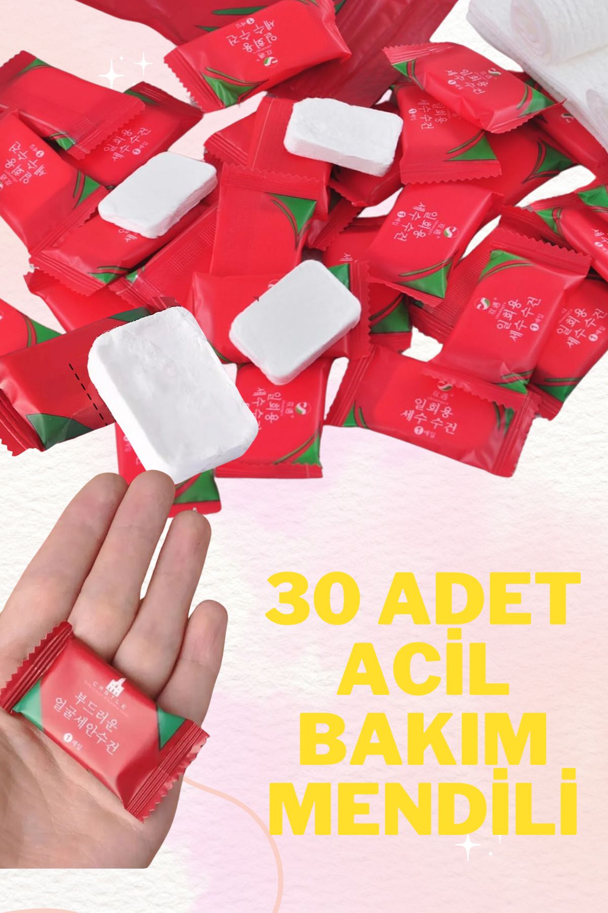 bloomplus 30'lu Tek Kullanımlık Sıkıştırılmış Hap Bakım Havlusu