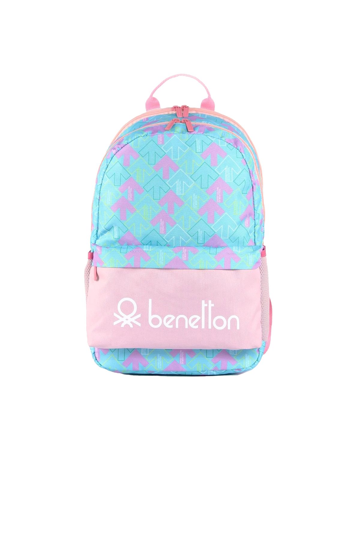 United Colors of Benetton Pembe-Mavi  Unisex Okul Çantası 03731