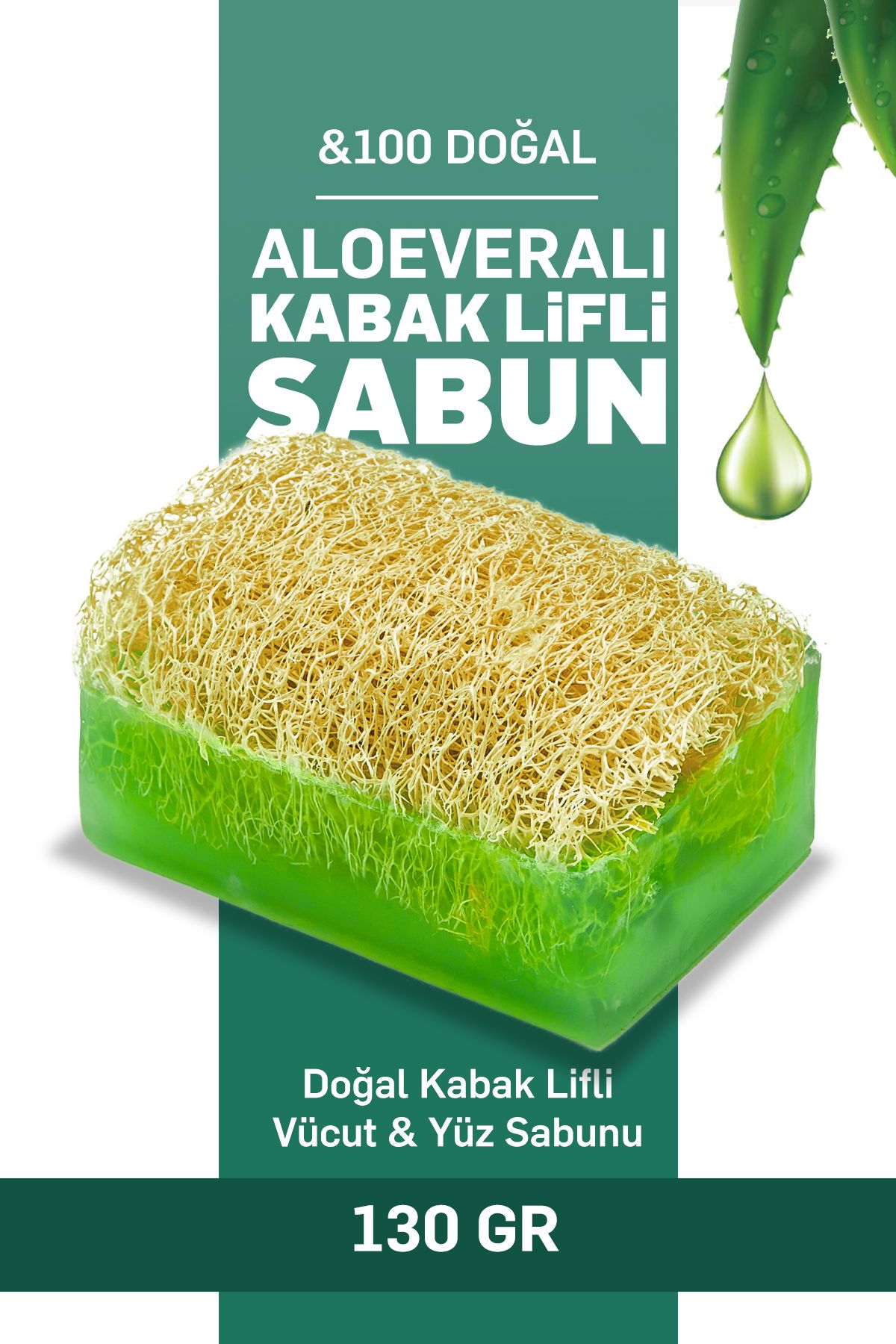 wellnessyaşam Doğal Kabak Lifli Aloe Vera Sabunu 130 Gr – Cildinizin Doğal Canlandırıcısı!