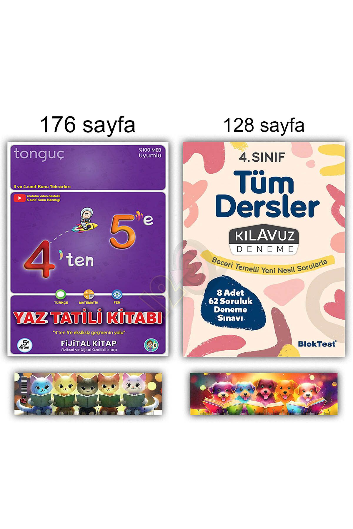 Tonguç Yayınları 4'ten 5'e Hazırlık Yaz Tatil Kitabı 4. Sınıf Tüm Dersler Deneme