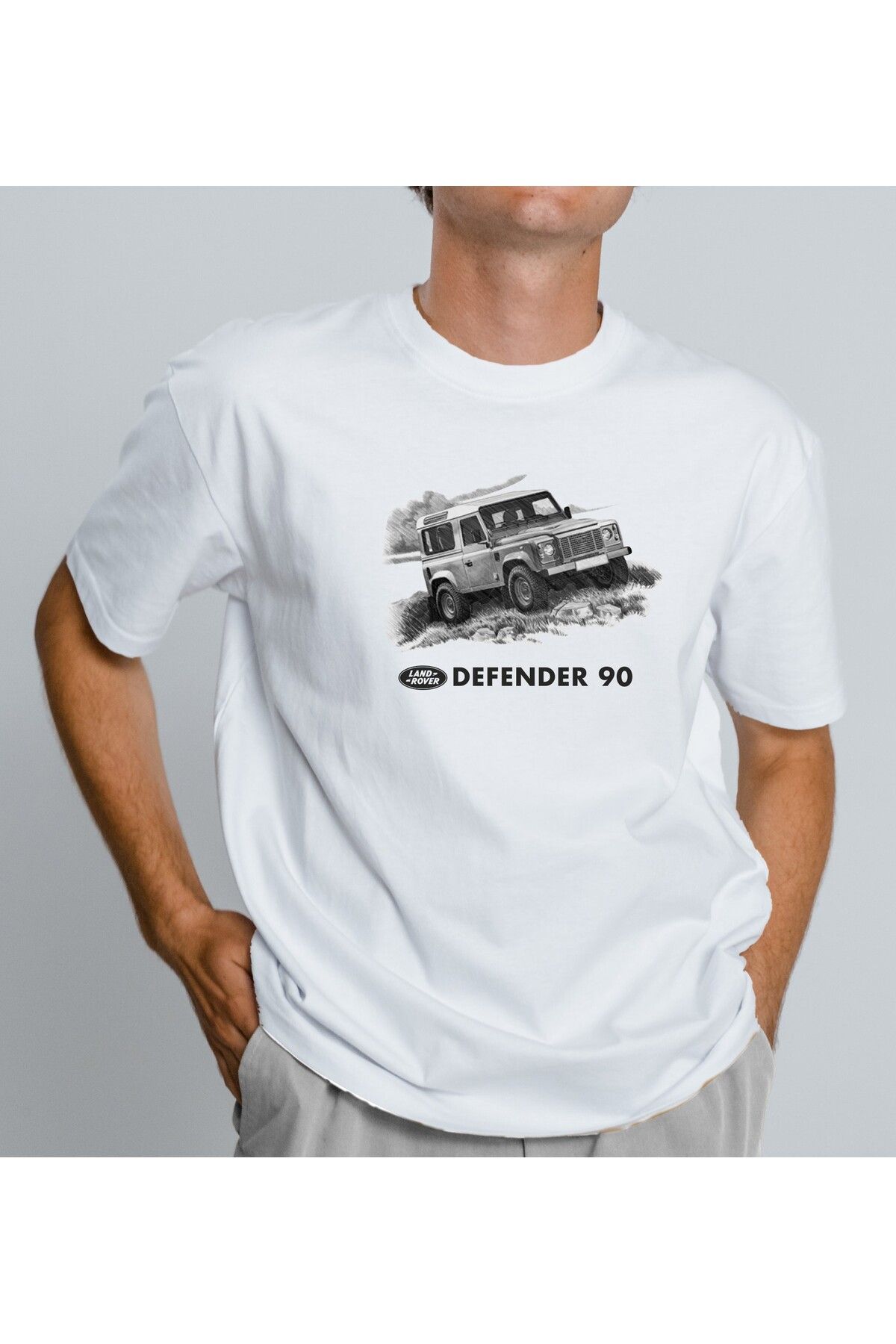 hodigo Land Rover Defender Baskılı Unisex Tişört