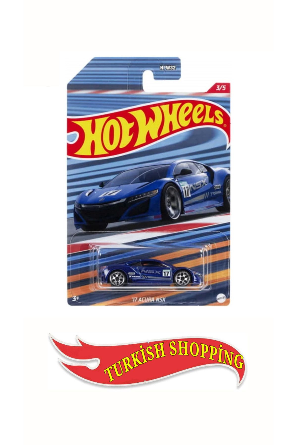 HOT WHEELS 1:64 Ölçek Uzun Kart 17 Acura Nsx