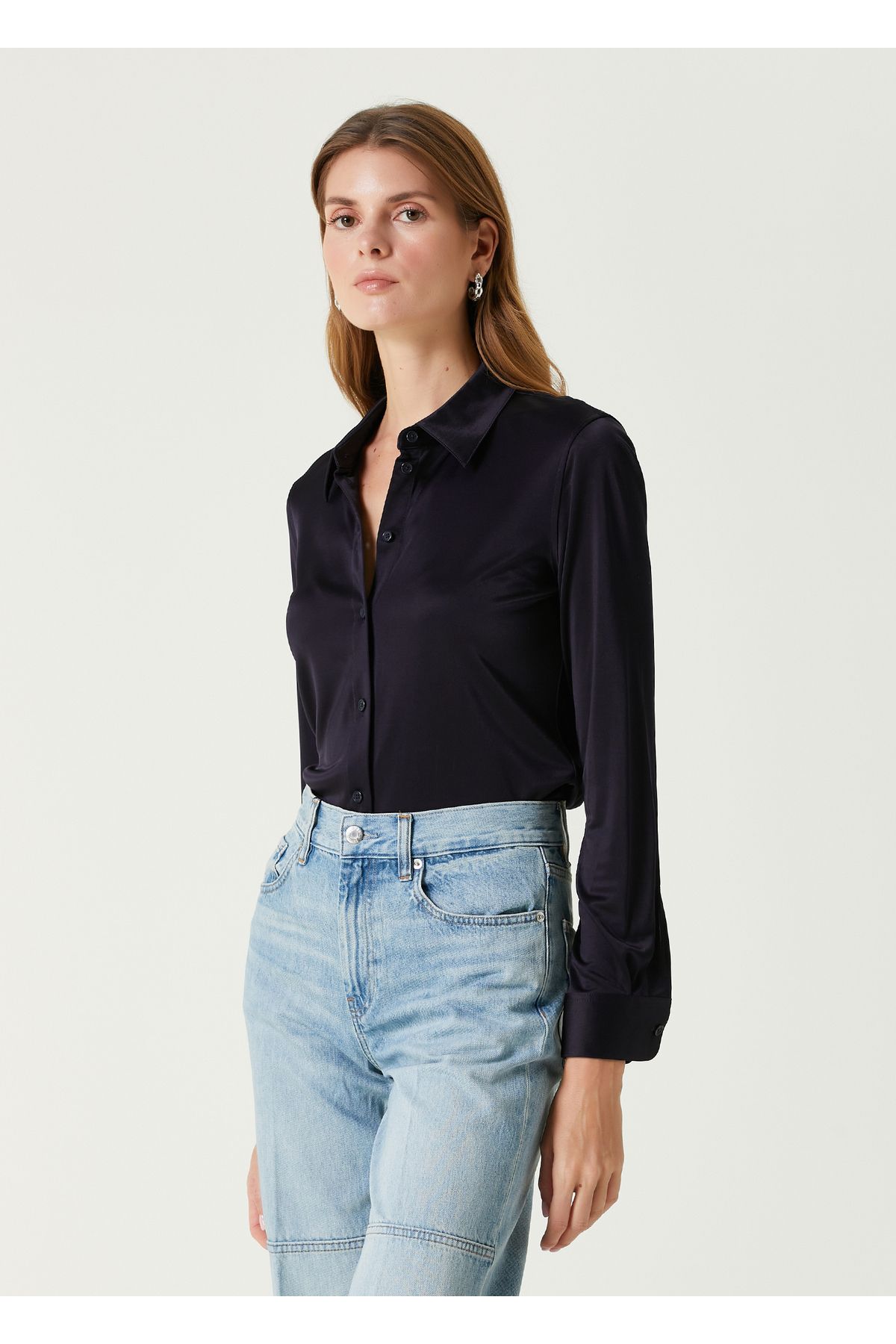 Helmut Lang-Size XS Navy Blue Shirt 1
