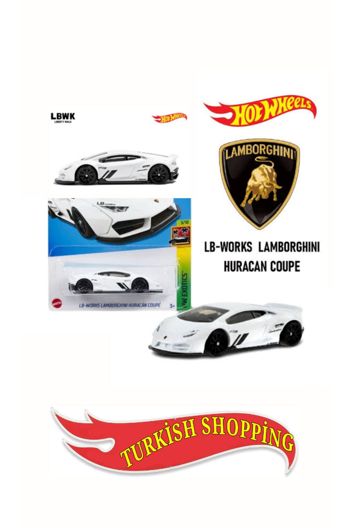 HOT WHEELS 1:64 ölçek Lb-Works Lamborghini Huracan Coupe