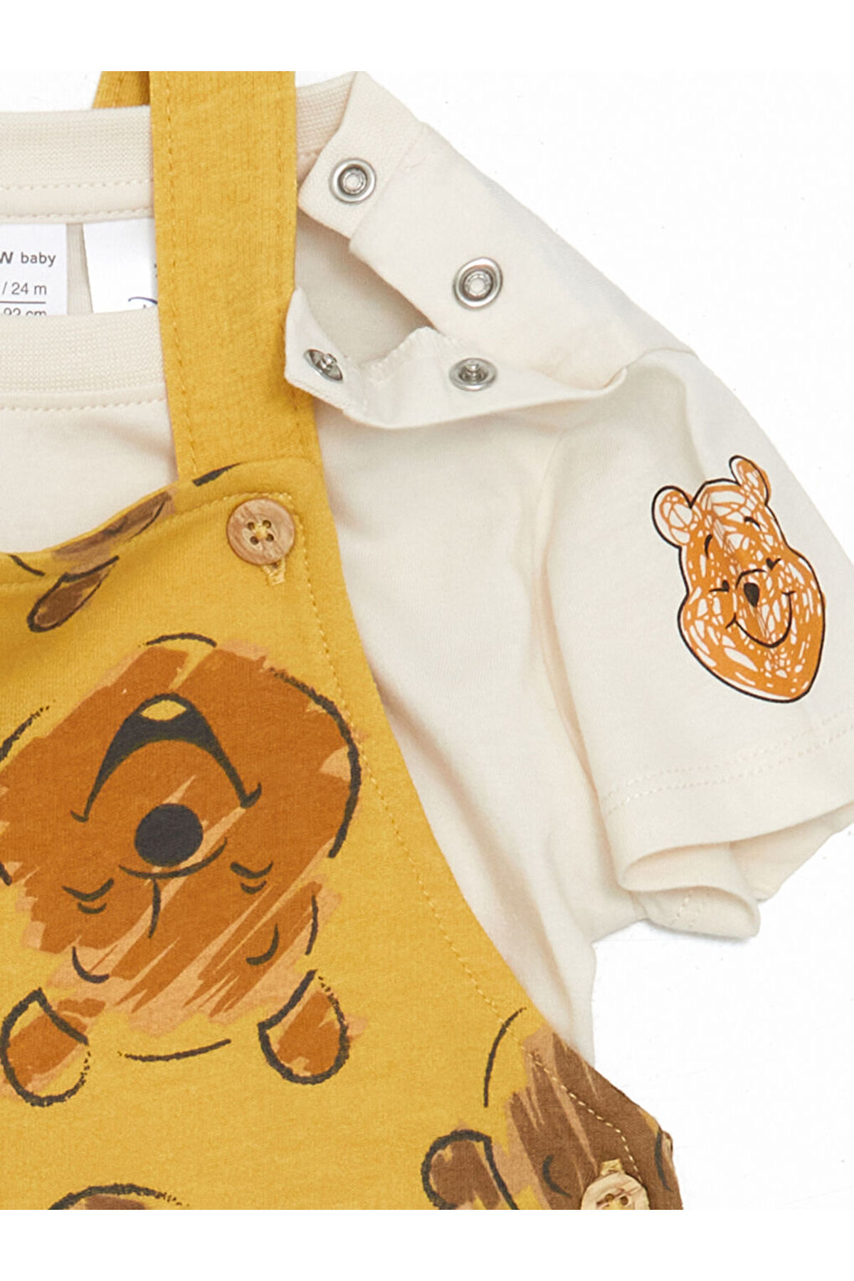 LC Waikiki-Winnie the Pooh bedrucktes Baby-T-Shirt und Unterhose – 2er-Set 3