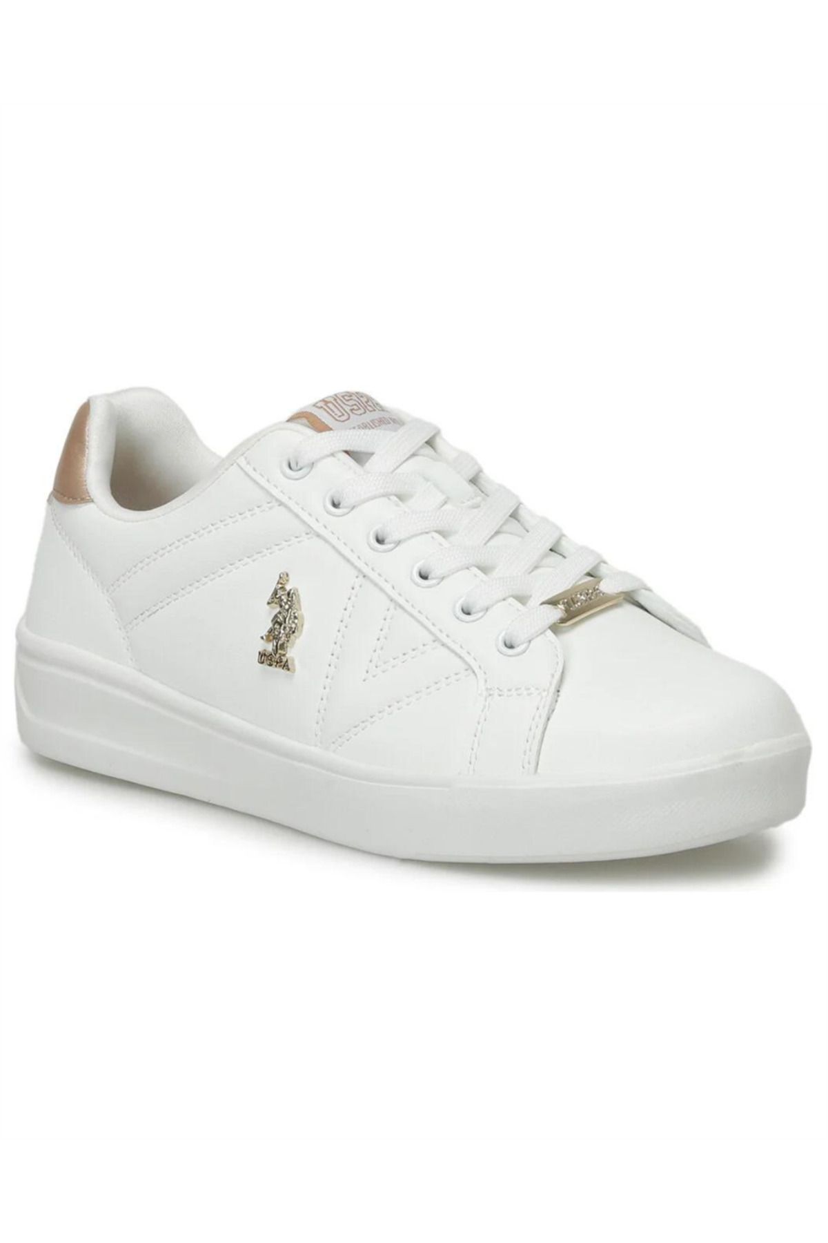 اسنیکر سفید زنانه پایه. چوگان Assn. کفش های ورزشی Exxy 4FX U.S. Polo Assn.