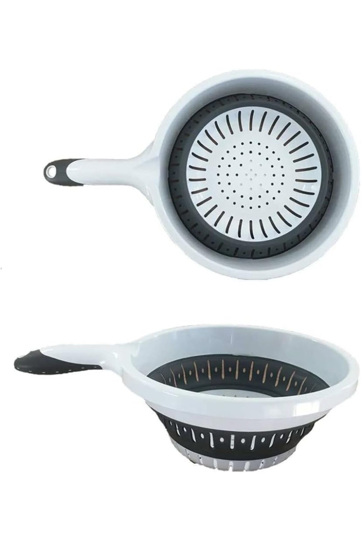 STOREMAX lbstorex Katlanabilir Mutfak Süzgeci, Saplı, 30,5 x 14 cm, Bulaşık Makinesinde Yıkanabilir Newd