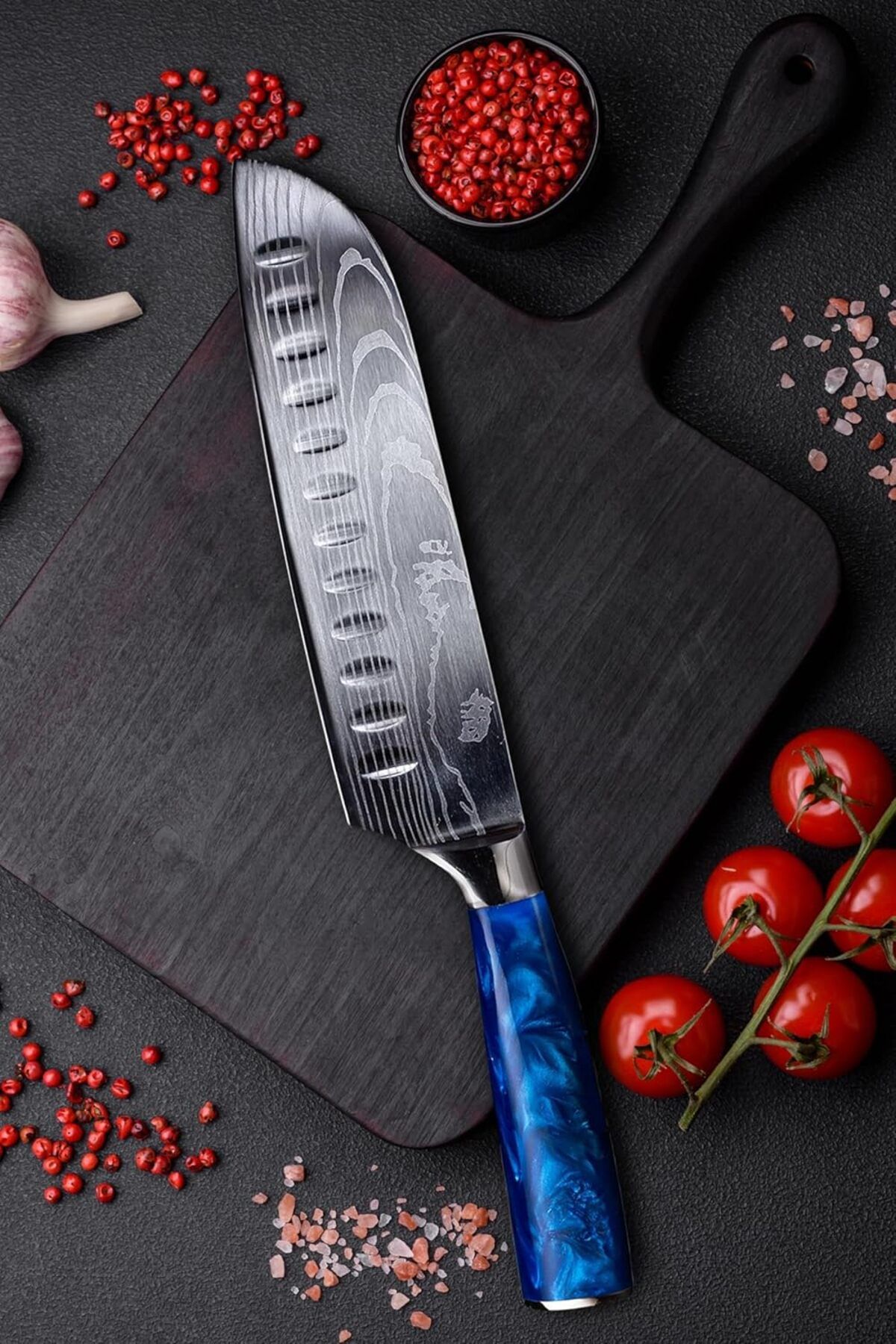 STOREMAX ysftex Santoku Şef Bıçağı (Mavi Reçine Saplı) YSFshop 721051