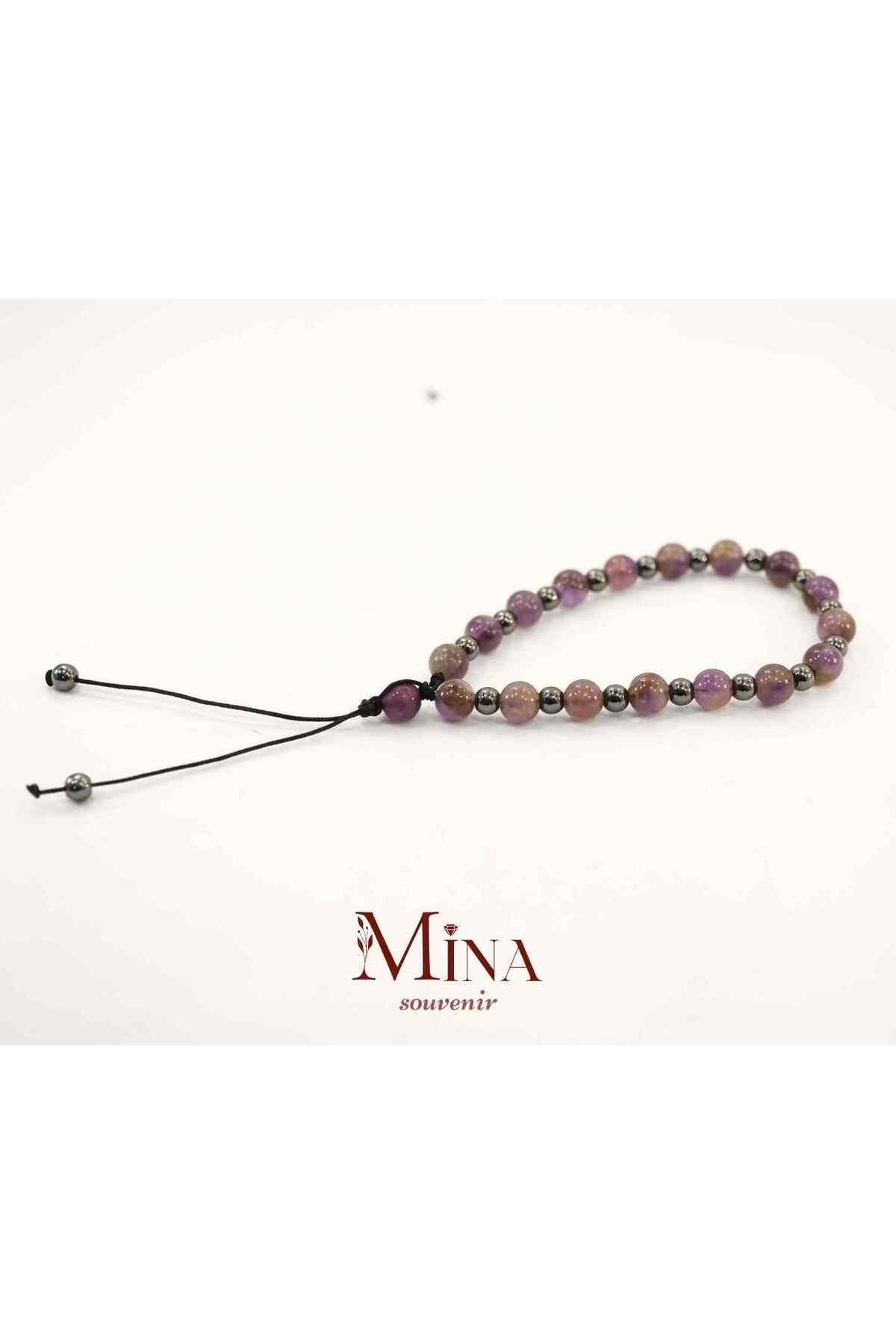 Mina Souvenir-Mărgele de rugăciune din piatră naturală - agat, turcoaz, ametist, ochi de tigru bărbați/femei 4