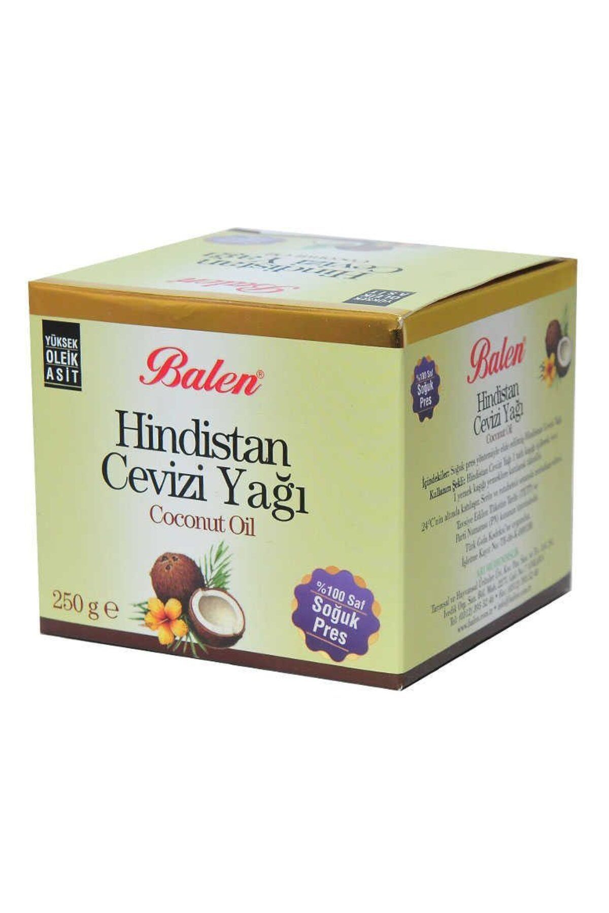 KTYRA52 Hindistan Cevizi Yağı Soğuk Pres 250 Gr Cam Şişe