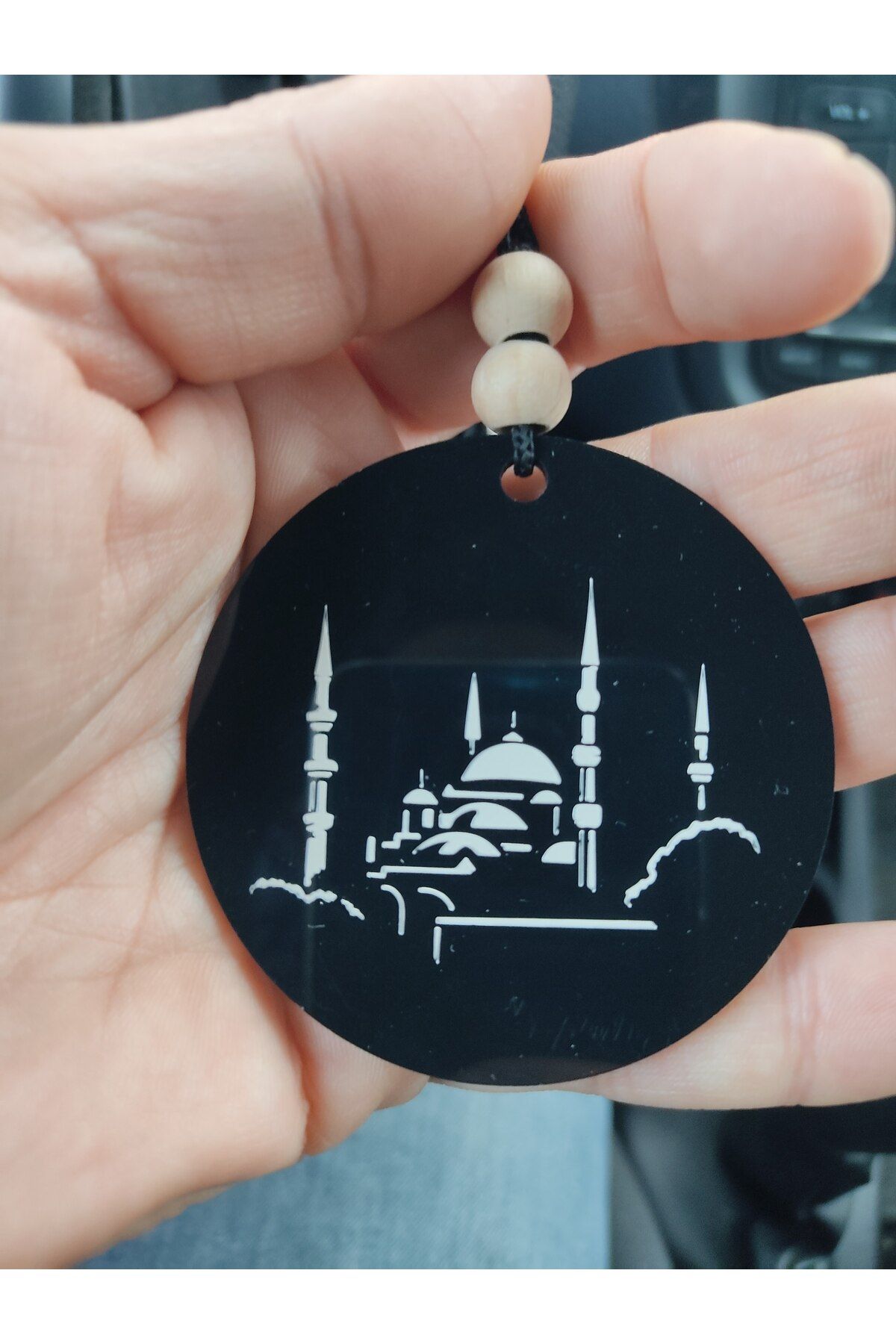 Eslemita Camii Serif Araba Süsü Dikiz Aynası Süsü Hediyelik Eşya Araç Süsü Oto Aksesuar