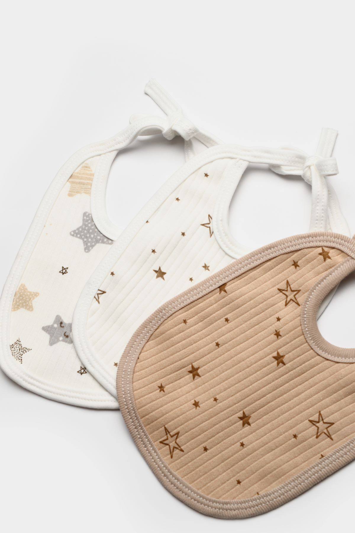 Bebe wini (6 ADET) BEBEWİNİ %100 Organik Pamuklu Çift Katlı Bebek Önlük fotoğrafı 3 (önizleme)