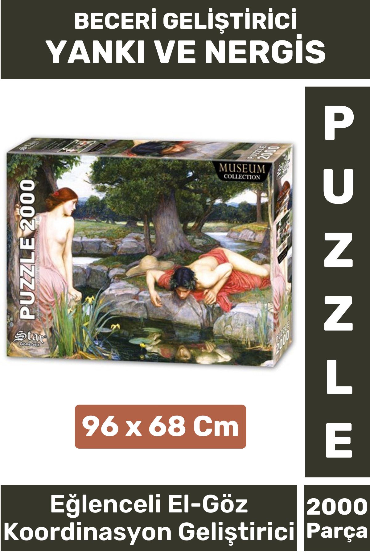 Wintoup Premium Eğlenceli El Göz Koordinasyon Hafıza Beceri Geliştirici 2000 Parça PUZZLE YANKI VE NERGİS