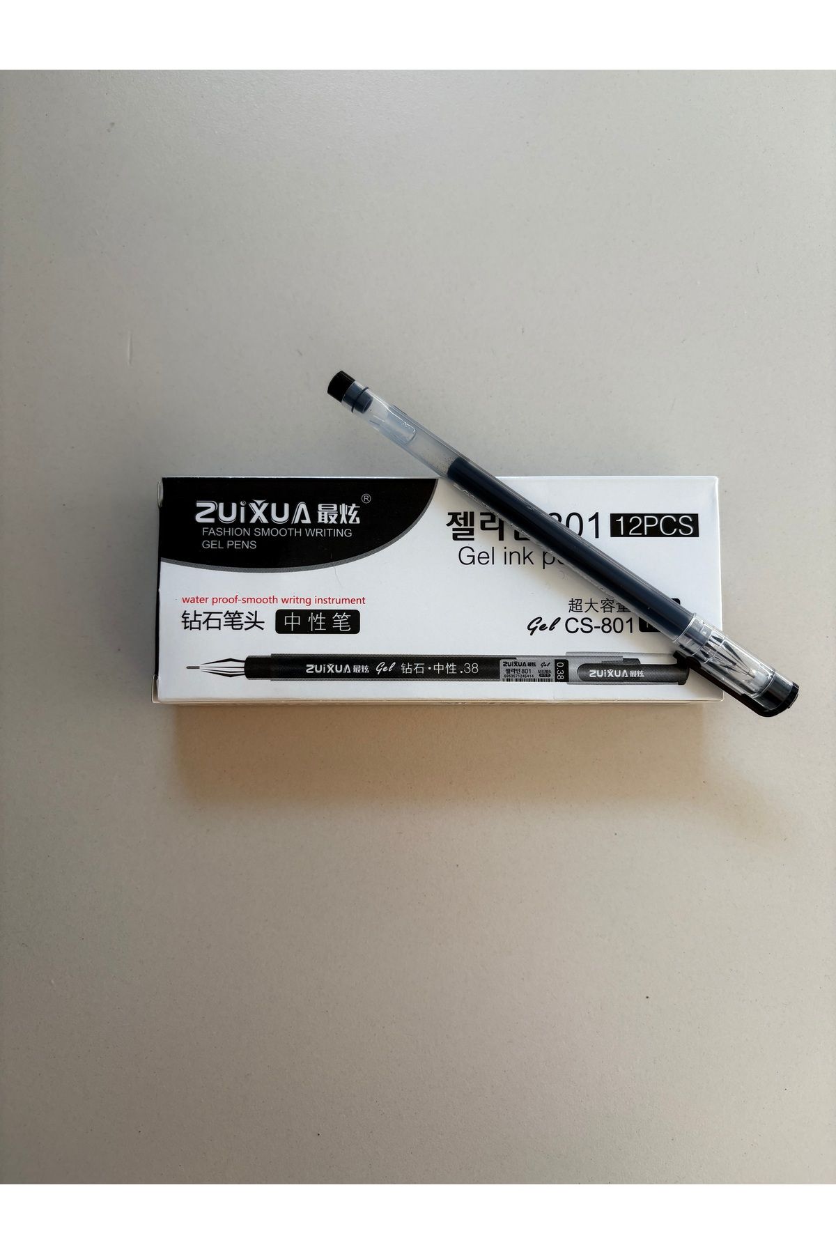 zuixua Siyah Jel Kalem 0.38mm 12 Adet