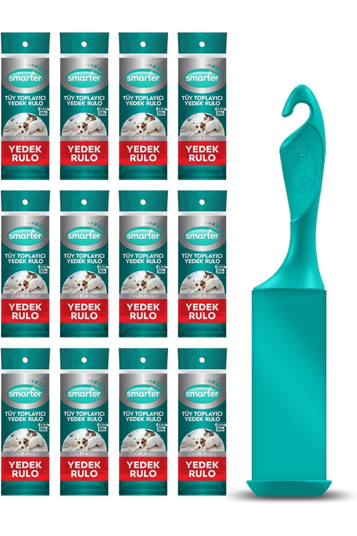 STOREMAX svticaret TÜY TOPLAYICI 12 Lİ YEDEK RULO + APARAT mhm 1053513