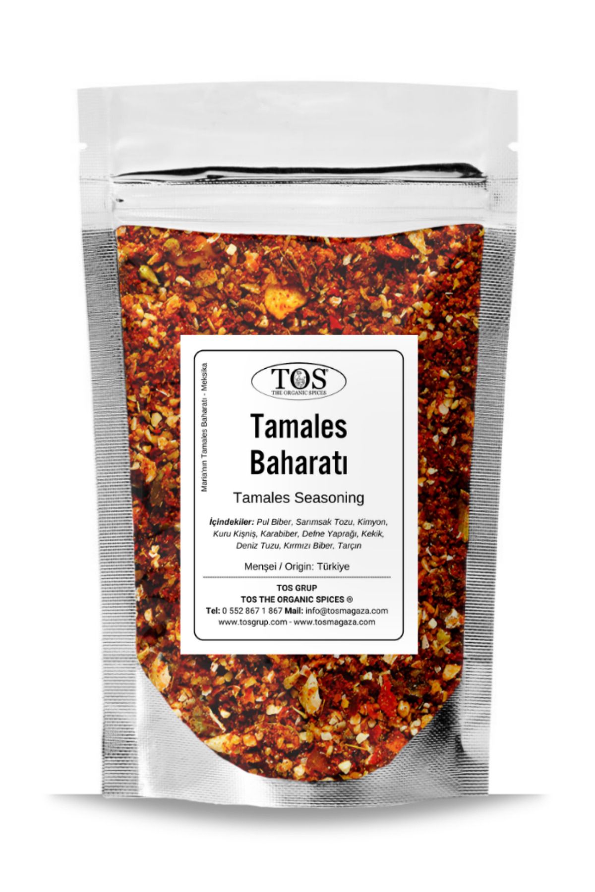 TOS The Organic Spices Maria'nın Tamales Baharatı 250 gr Maria’s Tamales Seasoning