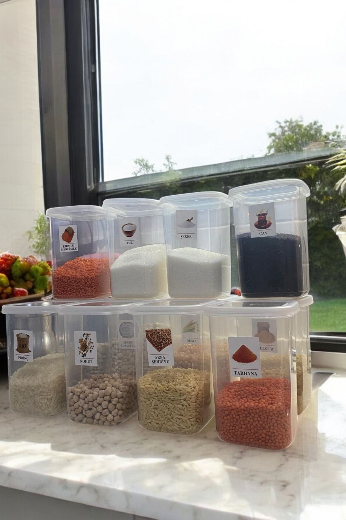 welcomein-Set of 12 Clear Food Feed and Dowry - 1.2 Lt Storage Container 4