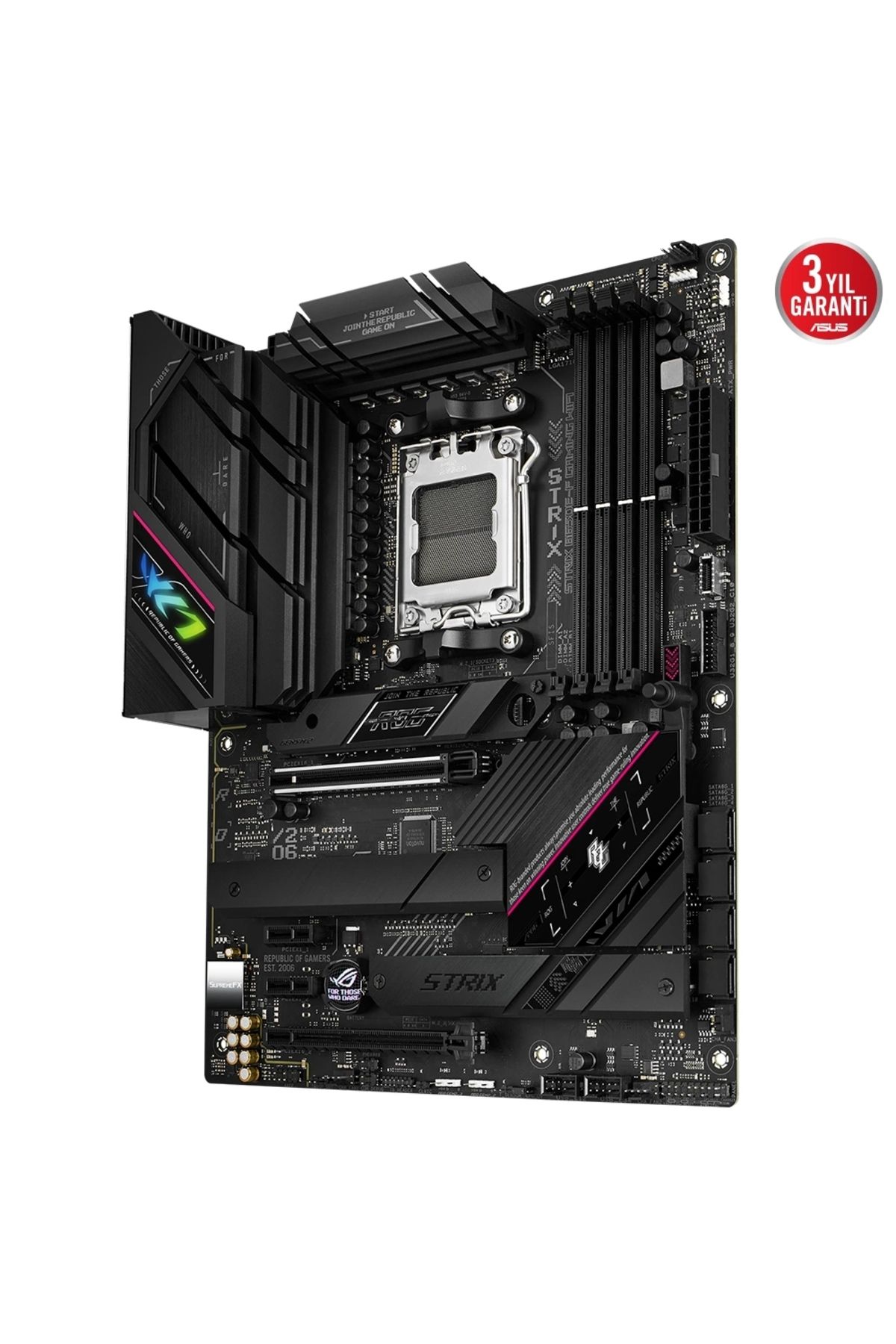 ASUS-Rog Strix B650E-F Gaming Wifi - Amd B650 Am5 Ddr5 6400 Dp HDMI 3X M2 Usb3.2 Ax + Bt Aura Rgb 2