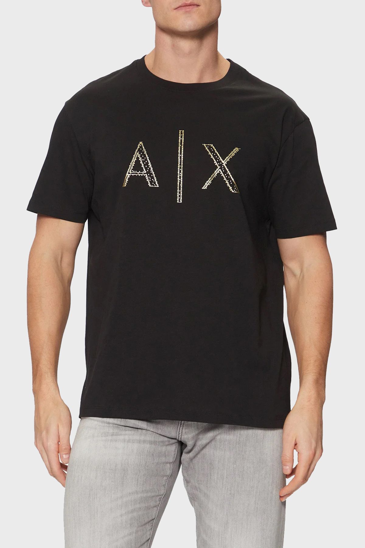 Armani Exchage Stone 100% پنبه معمولی تی شرت تی شرت یقه خدمه مردانه تی شرت XM000325 AF10364 UC Armani Exchange