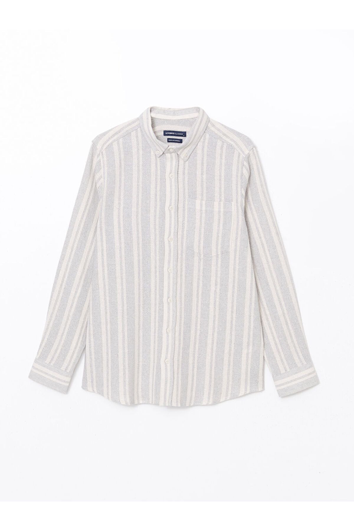 LC Waikiki-LCWAIKIKI Classic Regular Fit Long Sleeve Striped Poplin Men's Shirt 5