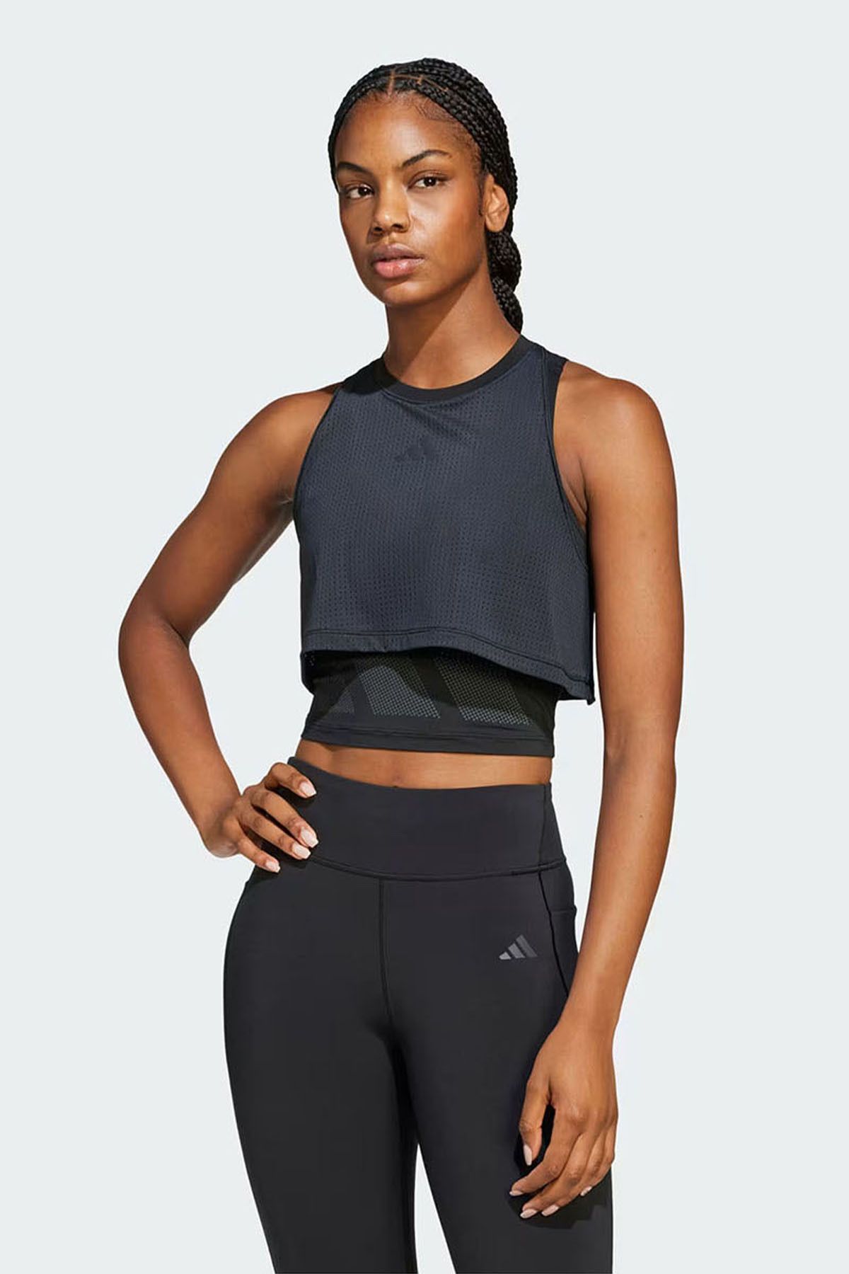 adidas Fajne Int. Tank Jf1010 Damski Swobodny Top Bez Rękawów Kobieta - L