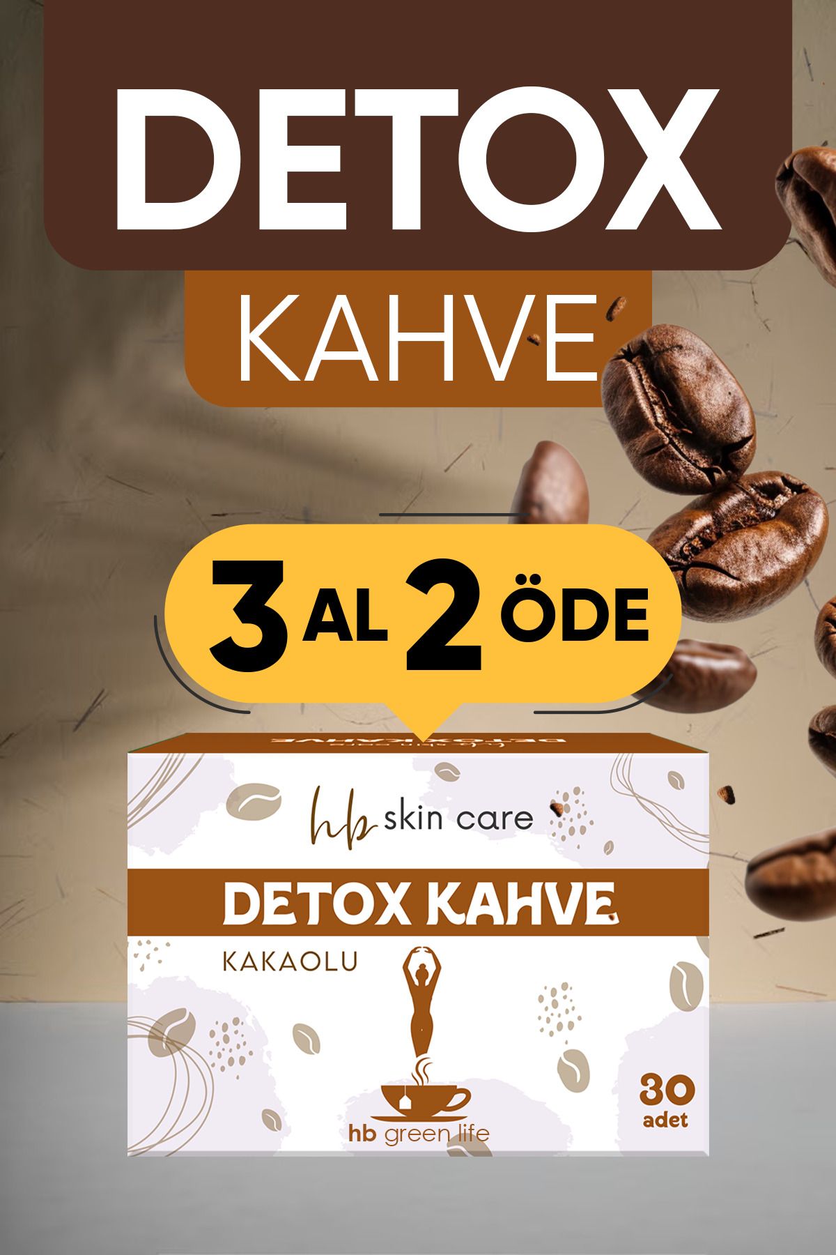 hb skin care DETOKS KAHVE İLE HAFİFLEYİN 1 KUTU