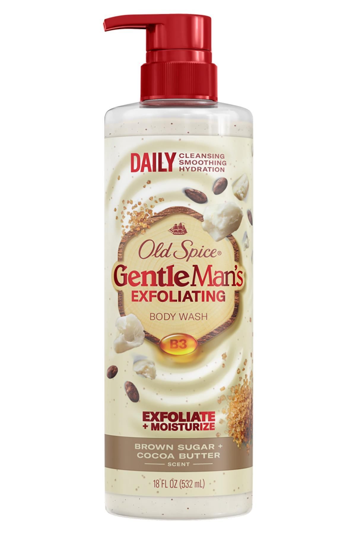 Old Spice Gentle Man's Exfoliating Brown Sugar + Cocoa Butter Duş Jeli 532ML