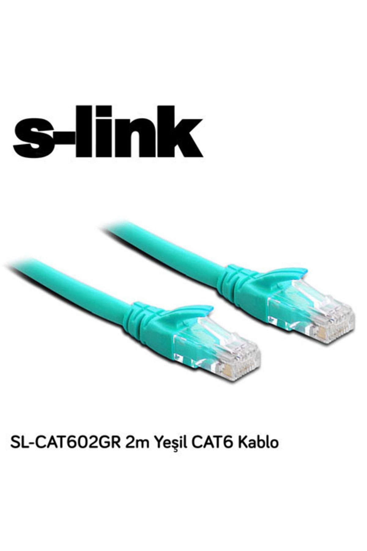 S-LINK SL-CAT602GR Cat6 Utp ( 2 Metre ) Yeşil Patch Kablo