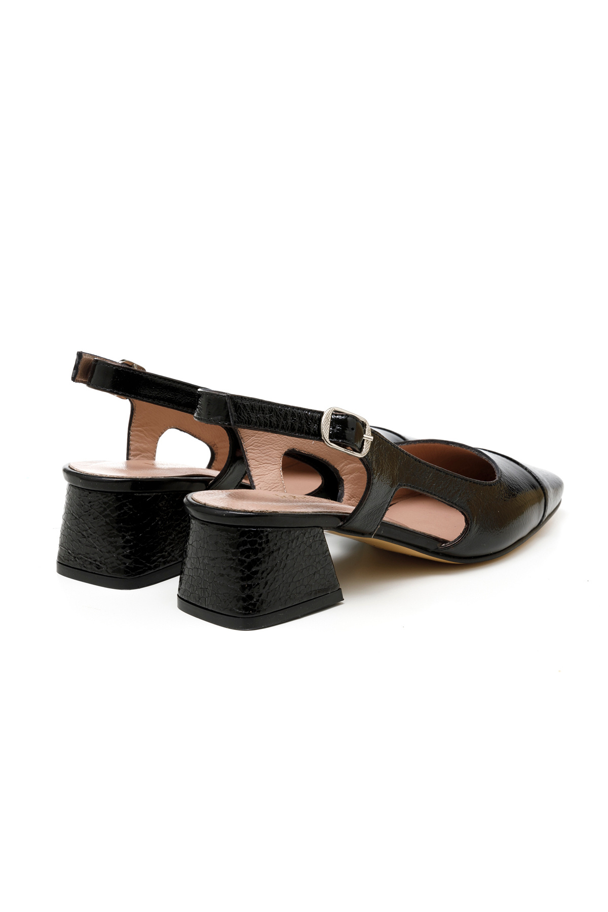 John May-Women'S/Girls Sandals Mar-25Y-133 Black Patent Leather-Black Snake 4